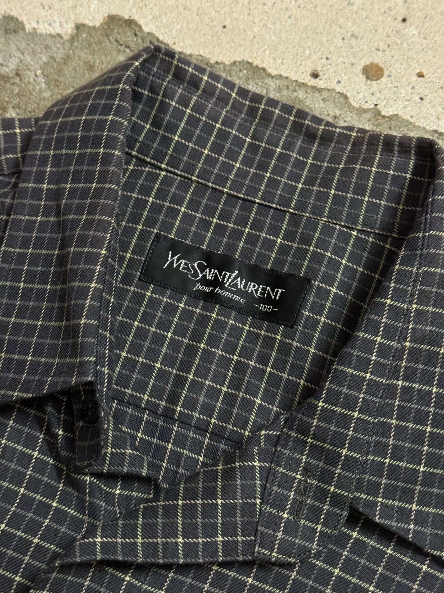 Yves Saint Laurent checkered overshirt - L