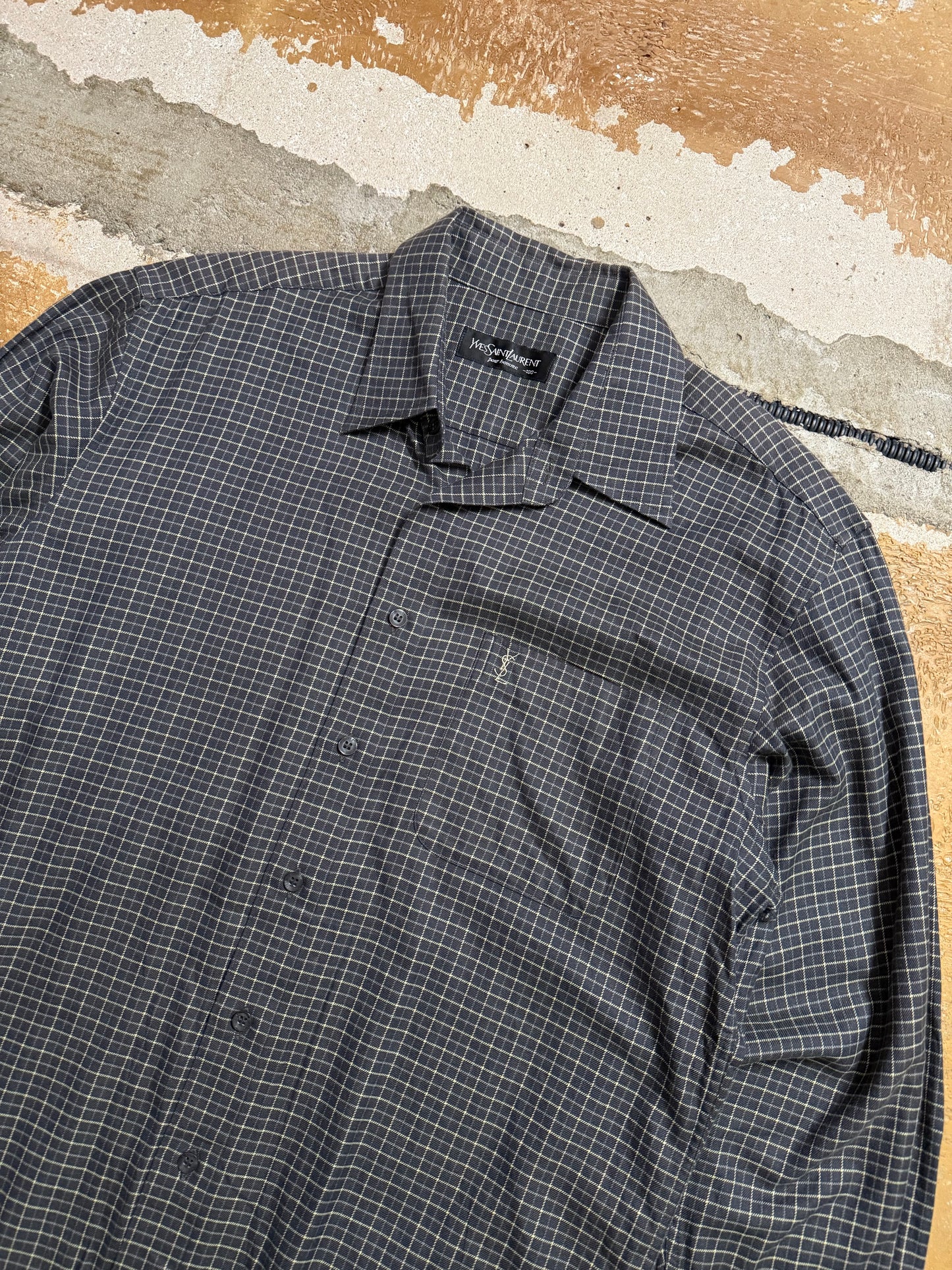 Yves Saint Laurent checkered overshirt - L