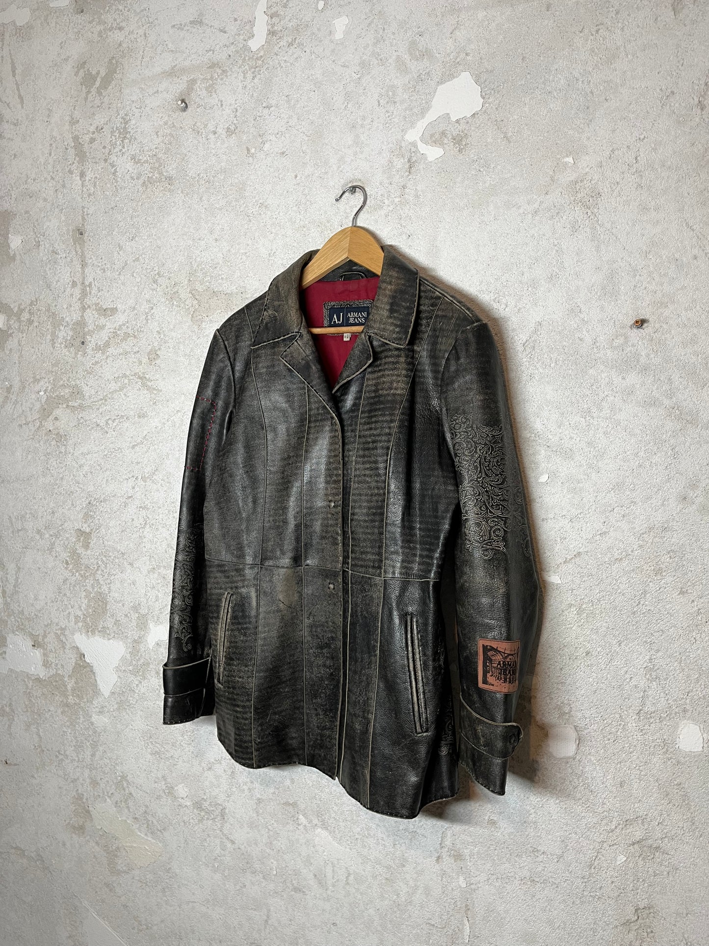 Armani Jeans leather jacket - M