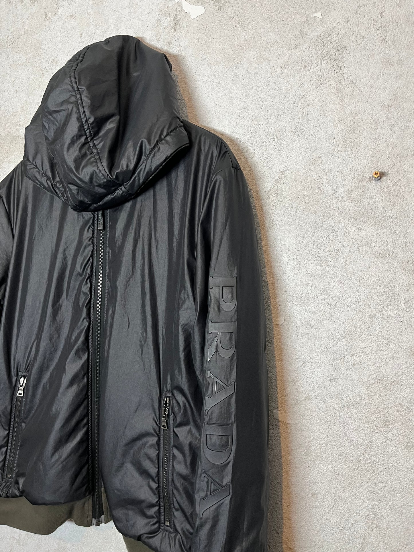 Prada vintage reversible retro designer 2000s jacket zip-up - M