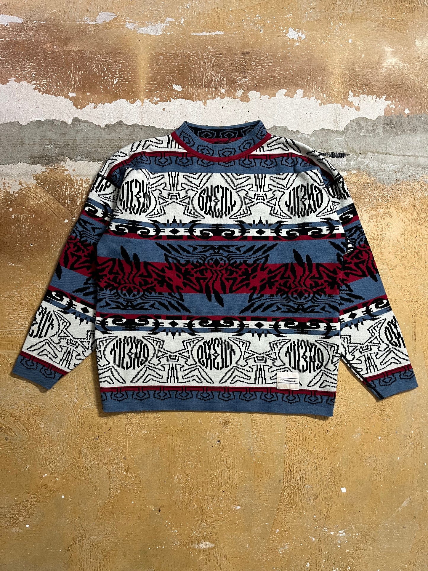 O’neill rare vintage reversible heavy knit sweater - L