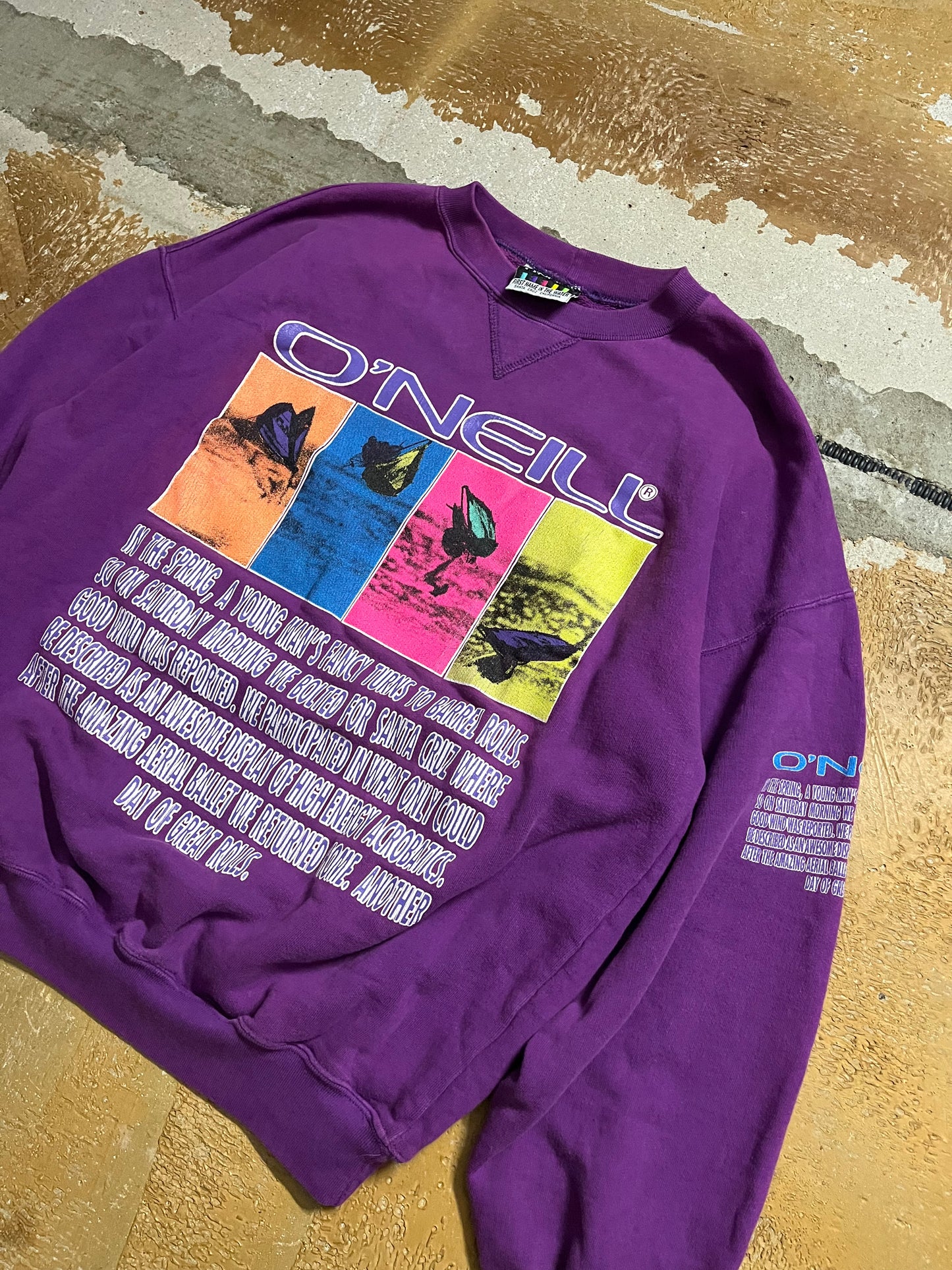 O’neill vintage Rare surf graphic sweater - M