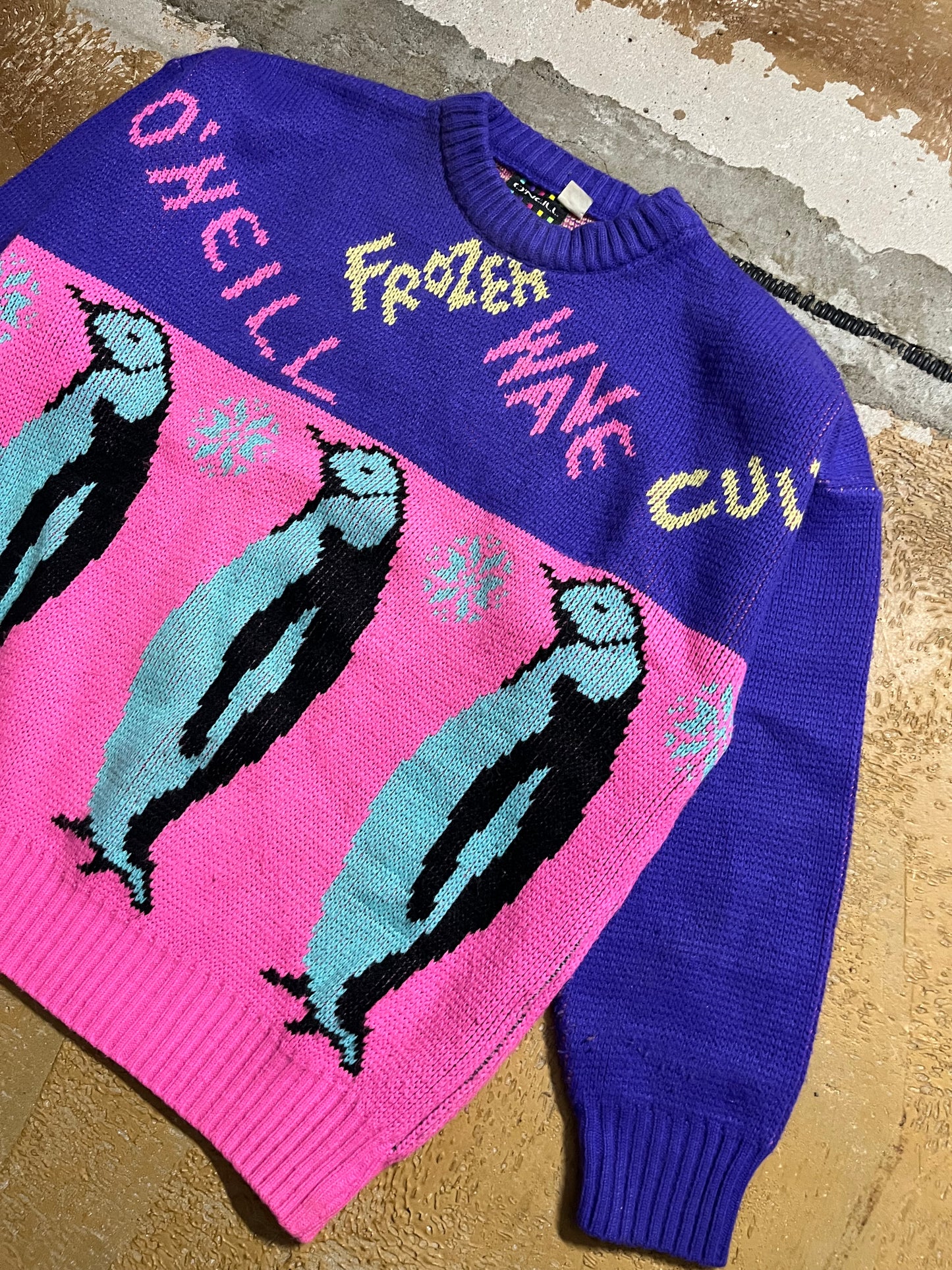 O’neill vintage ski 90s funky knit sweater - S