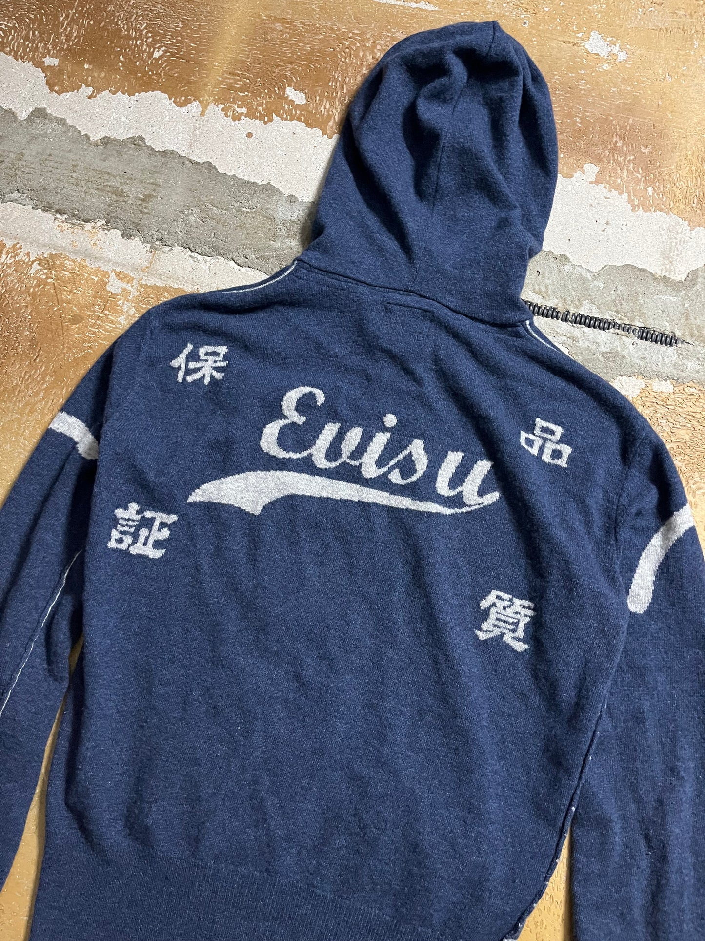Evisu wool vintage hoodie zip-up - S