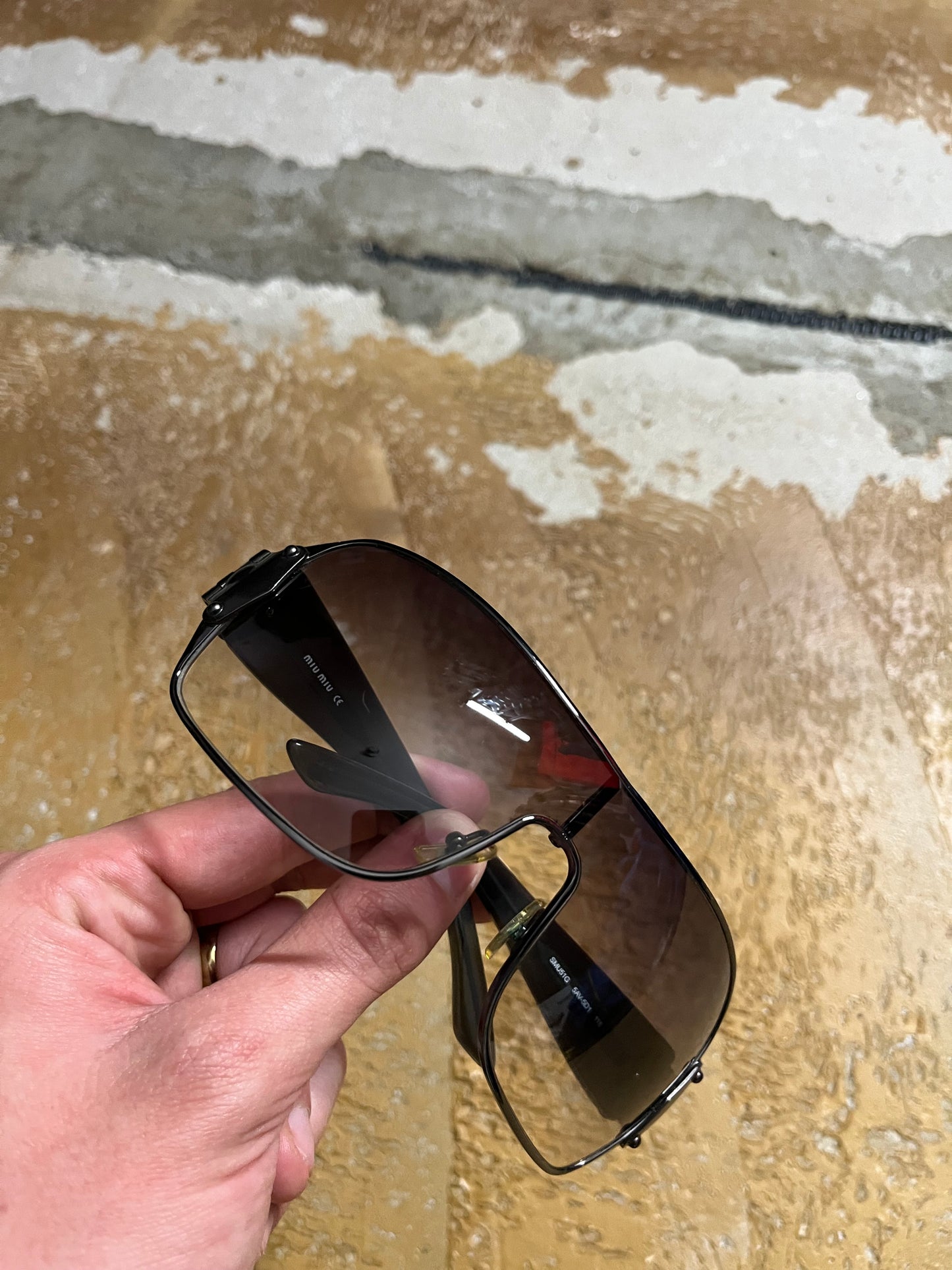 Miu Miu vintage shield sunglasses + box