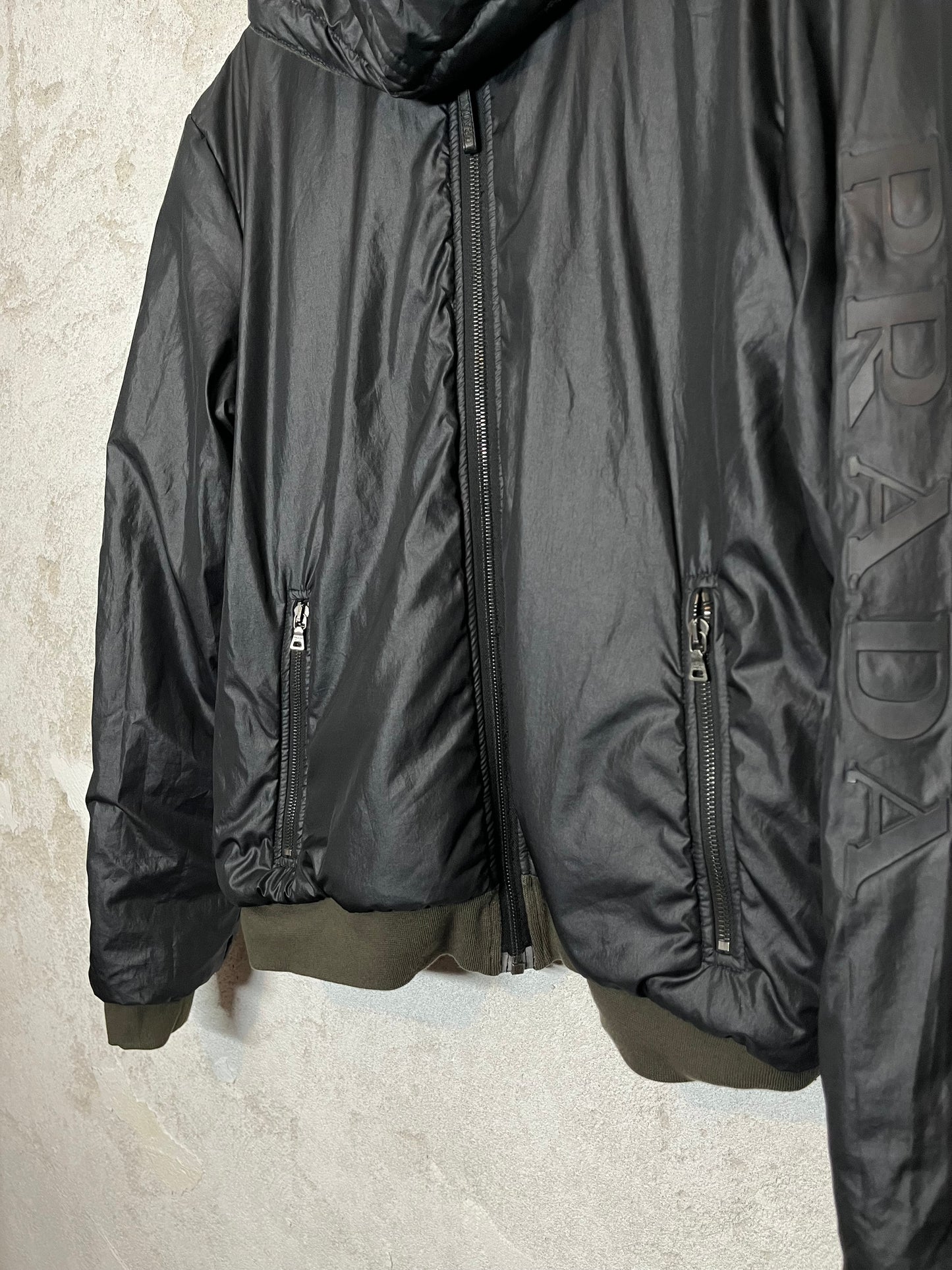Prada vintage reversible retro designer 2000s jacket zip-up - M