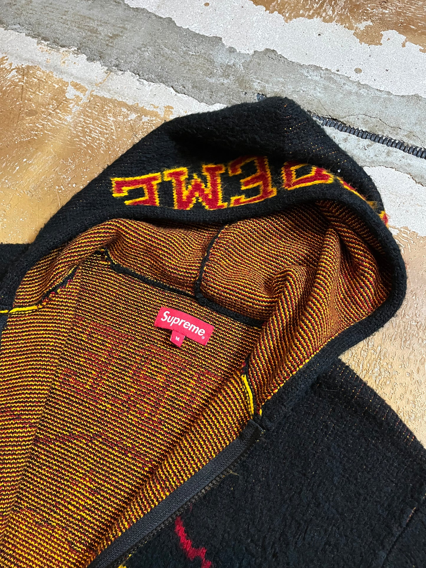 Supreme Che knit zip up sweater - M