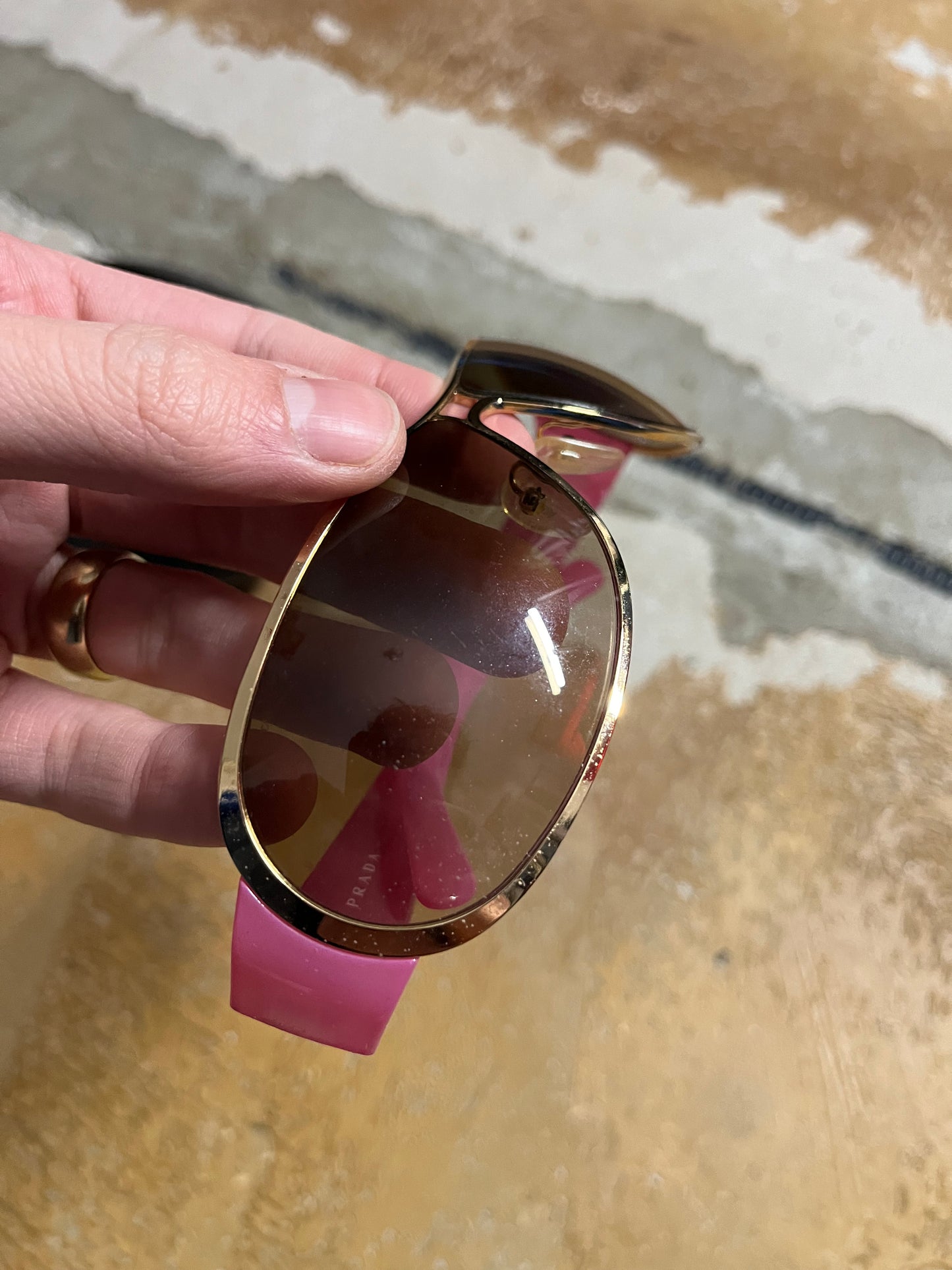 Vintage Prada pink sunglasses with box