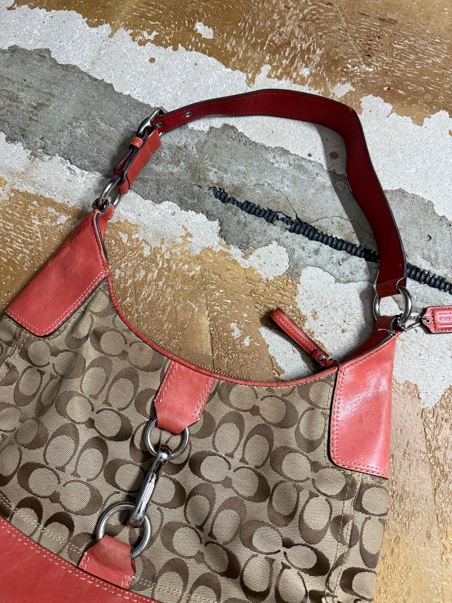 Coach Signature Hampton Hobo Handbag