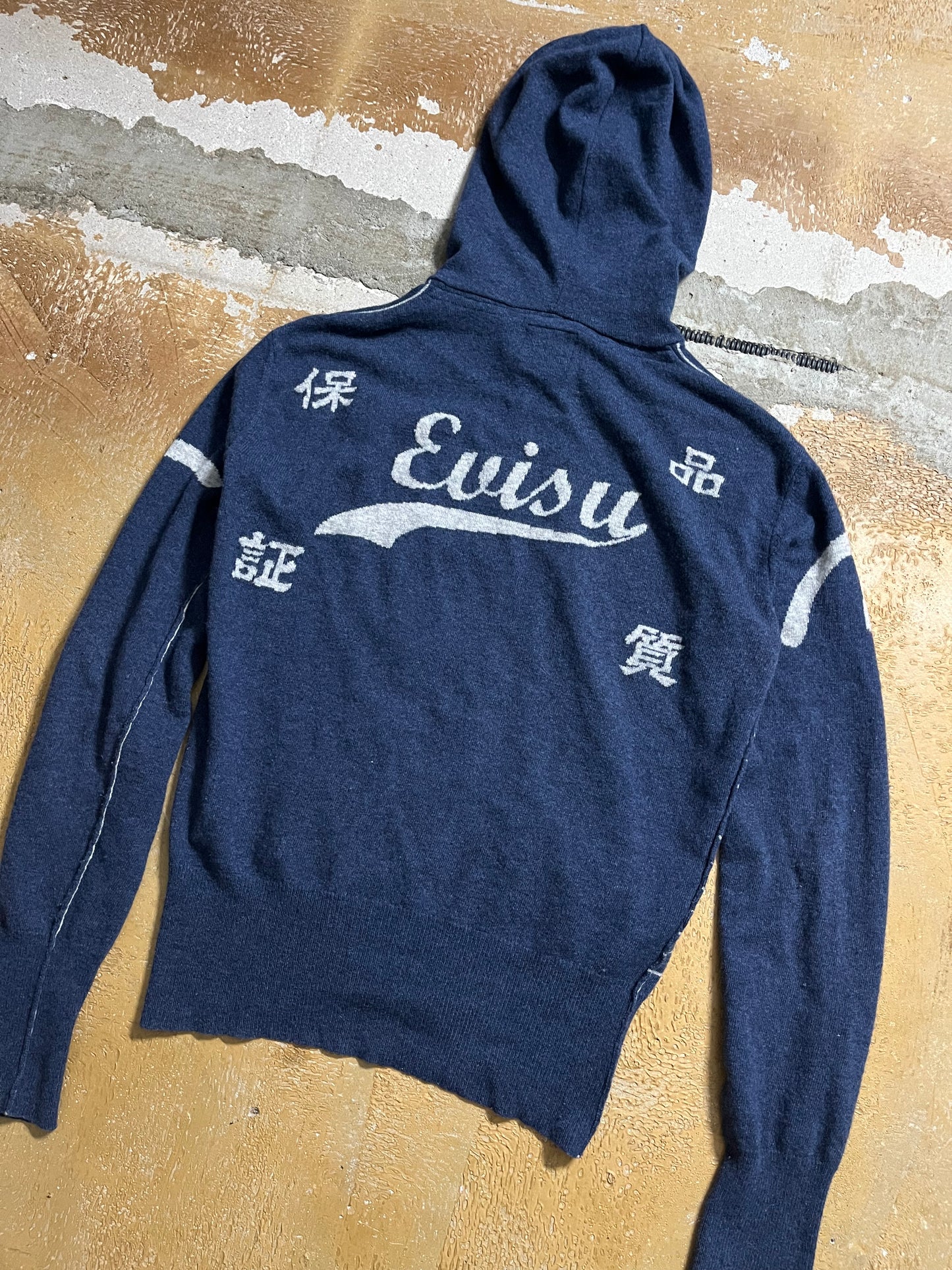 Evisu wool vintage hoodie zip-up - S