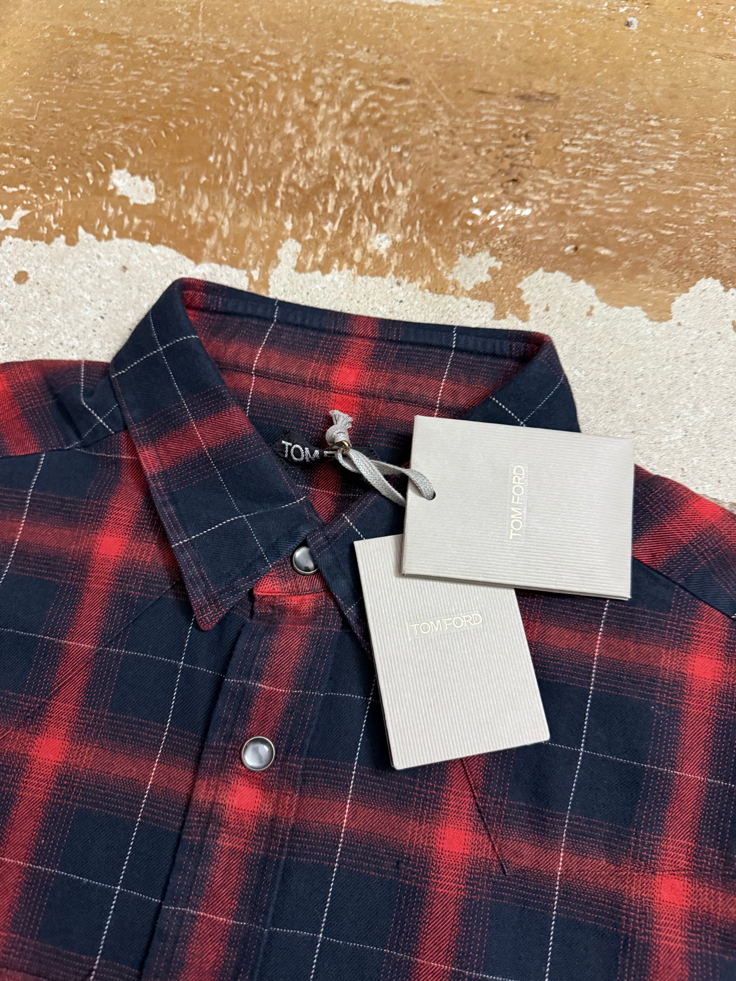 Tom Ford NEW checkered shirt - M