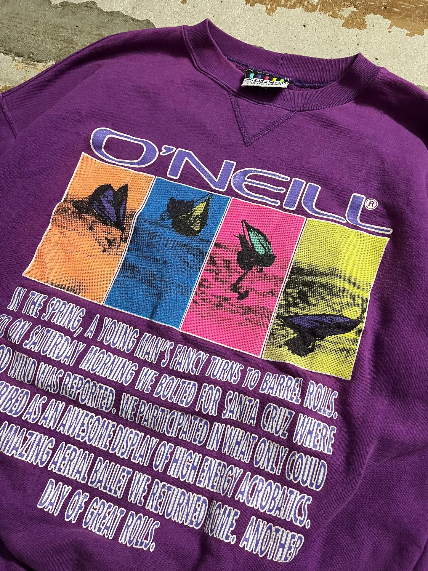 O’neill vintage Rare surf graphic sweater - M