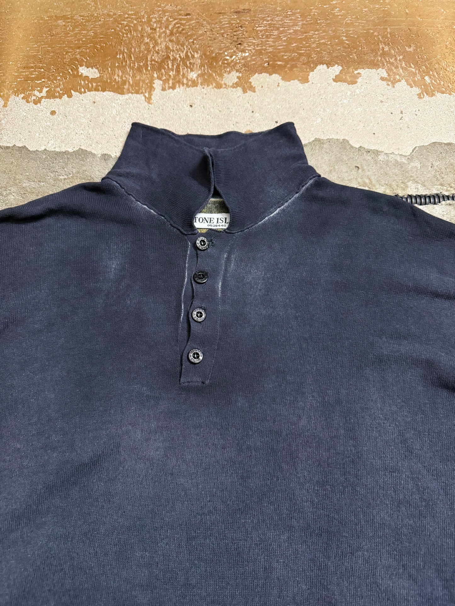 Stone Island vintage knit polo shirt - M