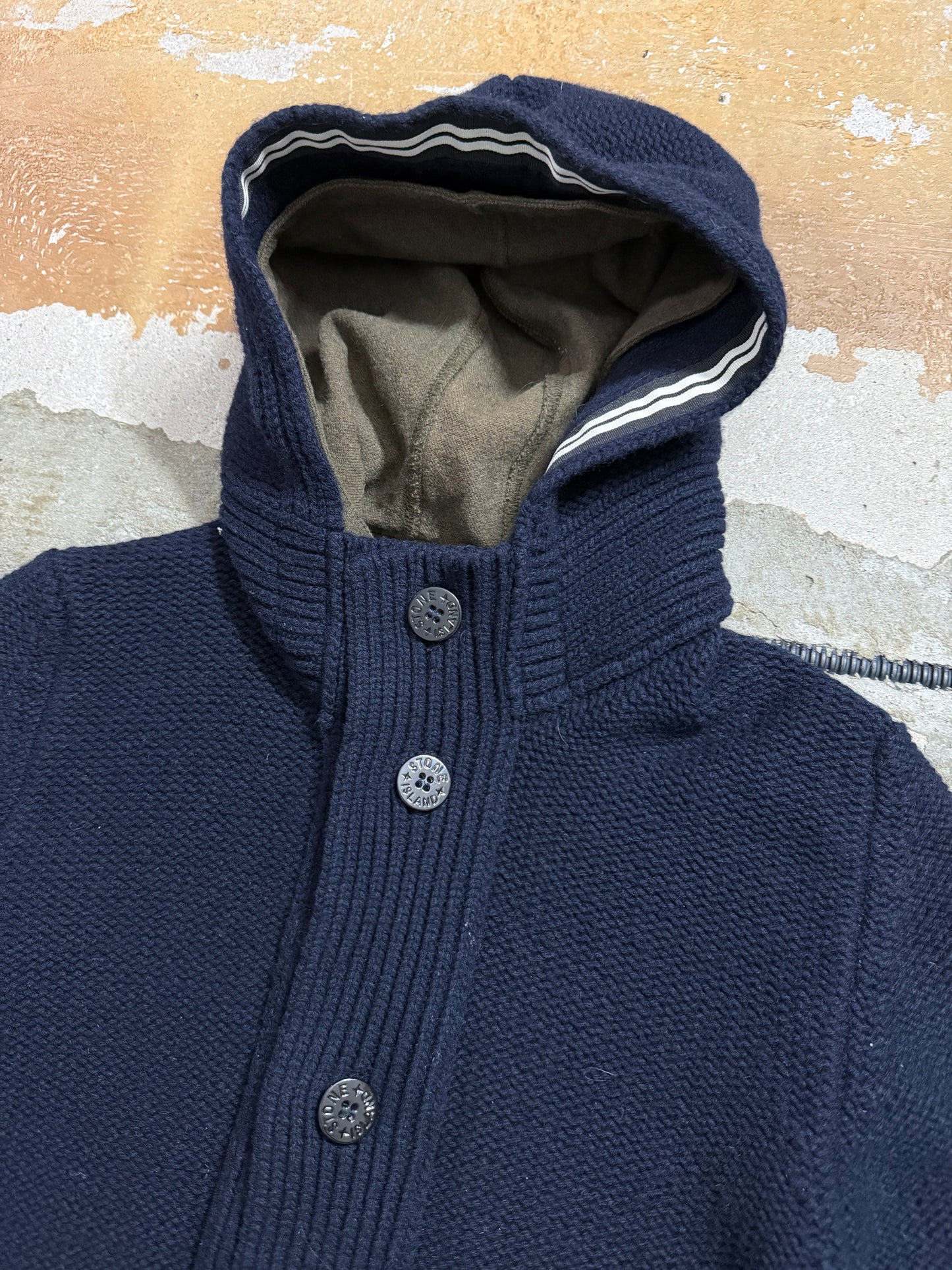 Stone Island vintage heavy knit 100% wool sweater - XL