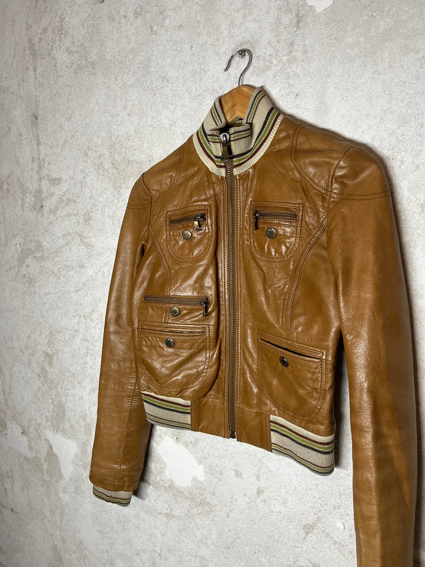 Dolce & Gabbana leather jacket - XS