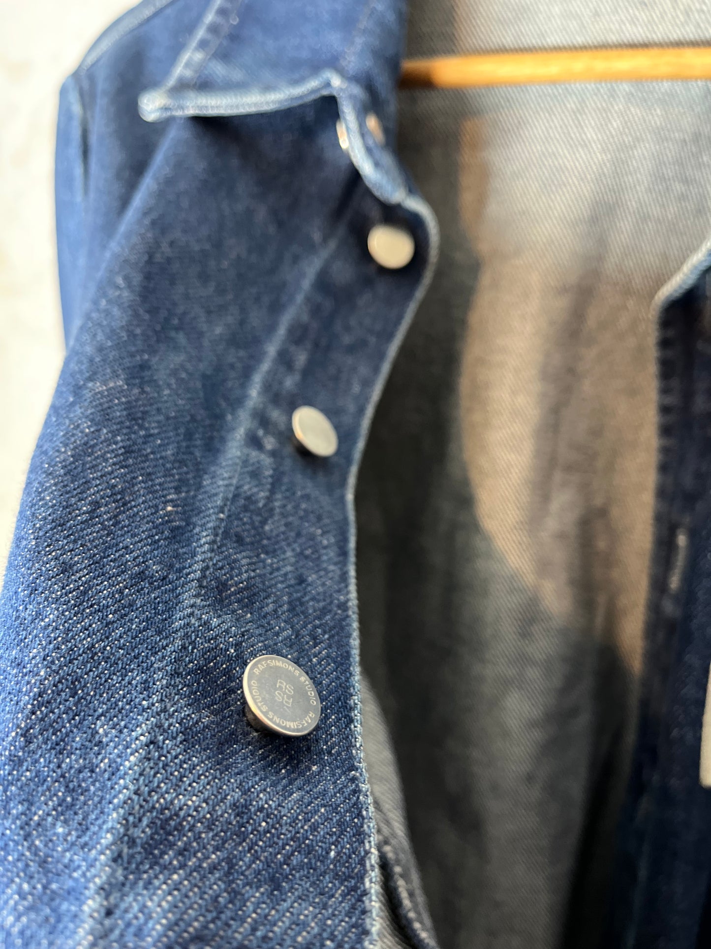 Raf Simons Denim overshirt with branded patch - S