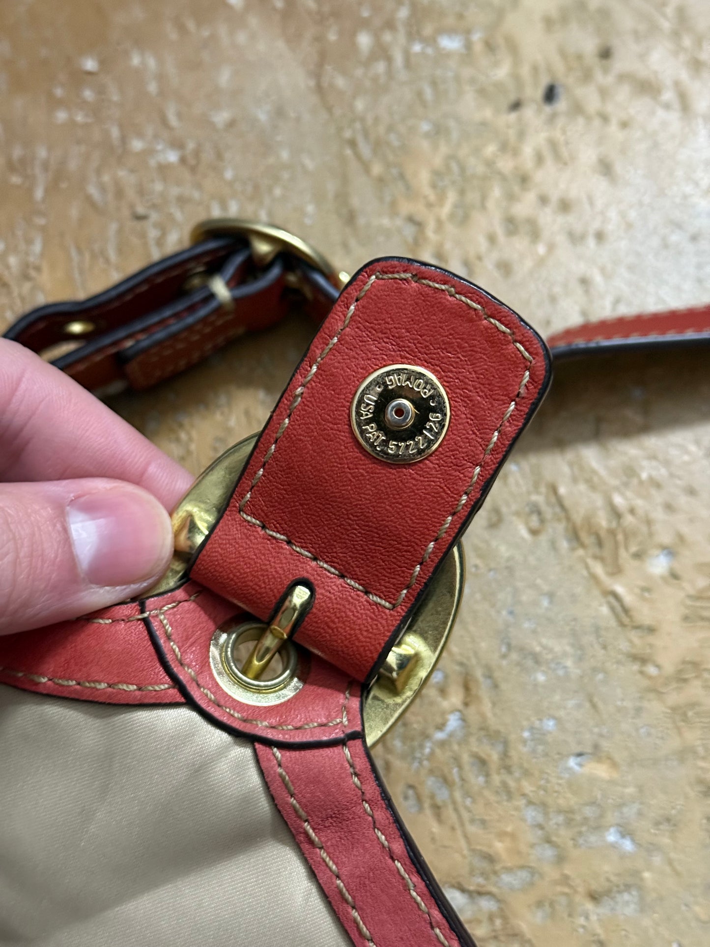 Coach vintage orange monogram bag