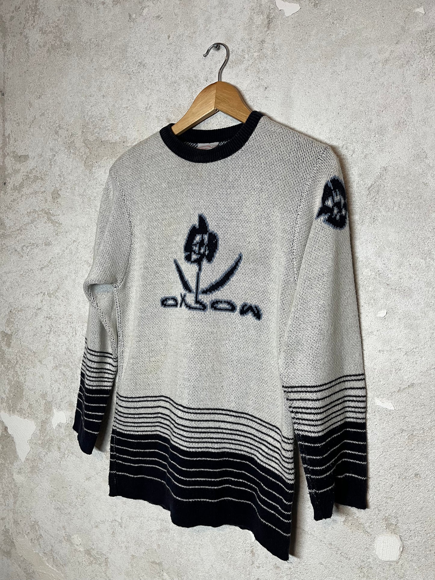 Oxbow vintage ski snowboard winter heavy knit sweater - S