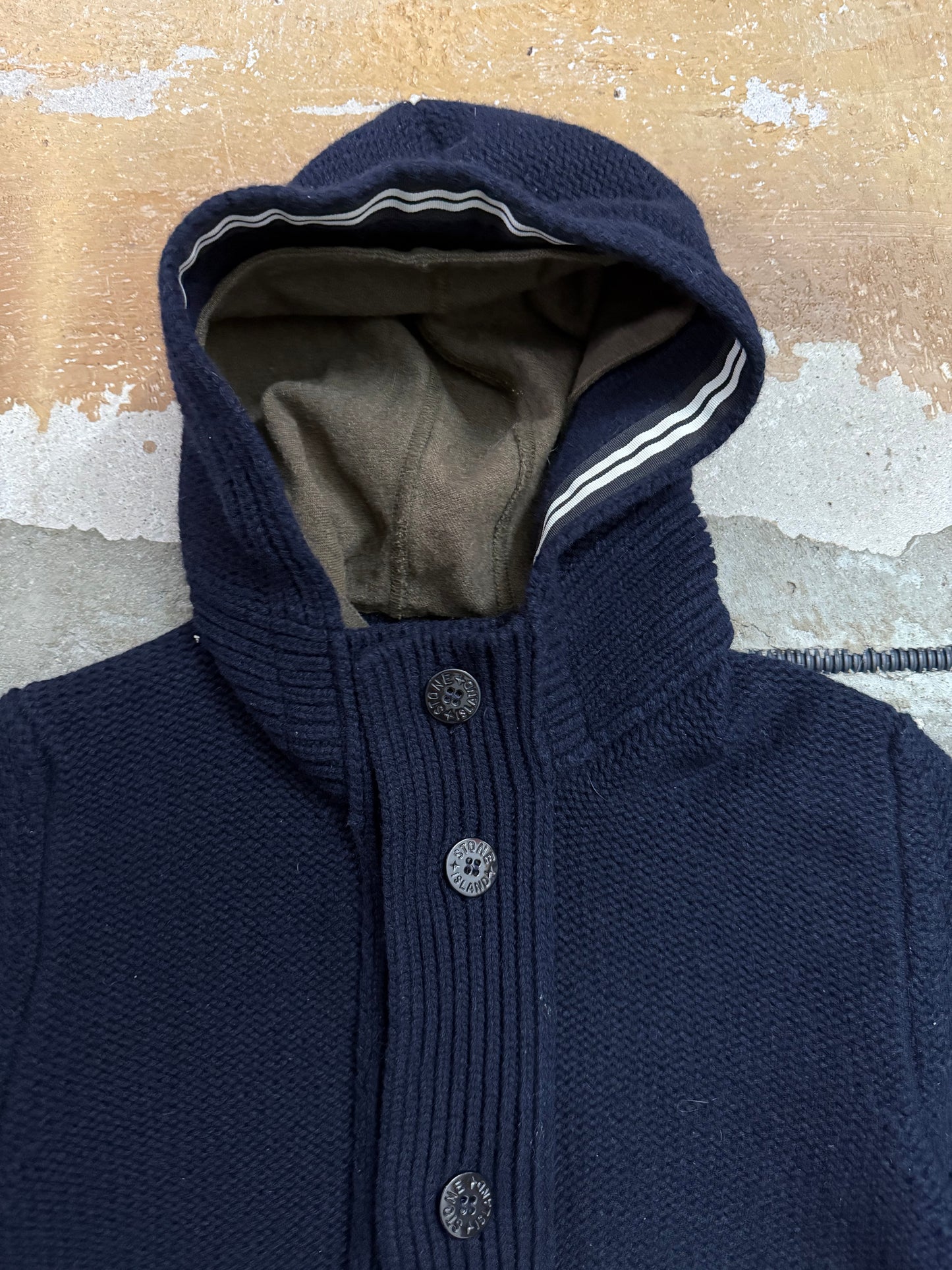 Stone Island vintage heavy knit 100% wool sweater - XL