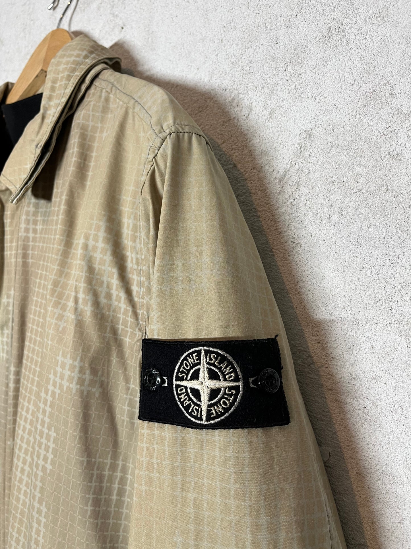 Stone Island AW/17 Ice camo grid jacket - L