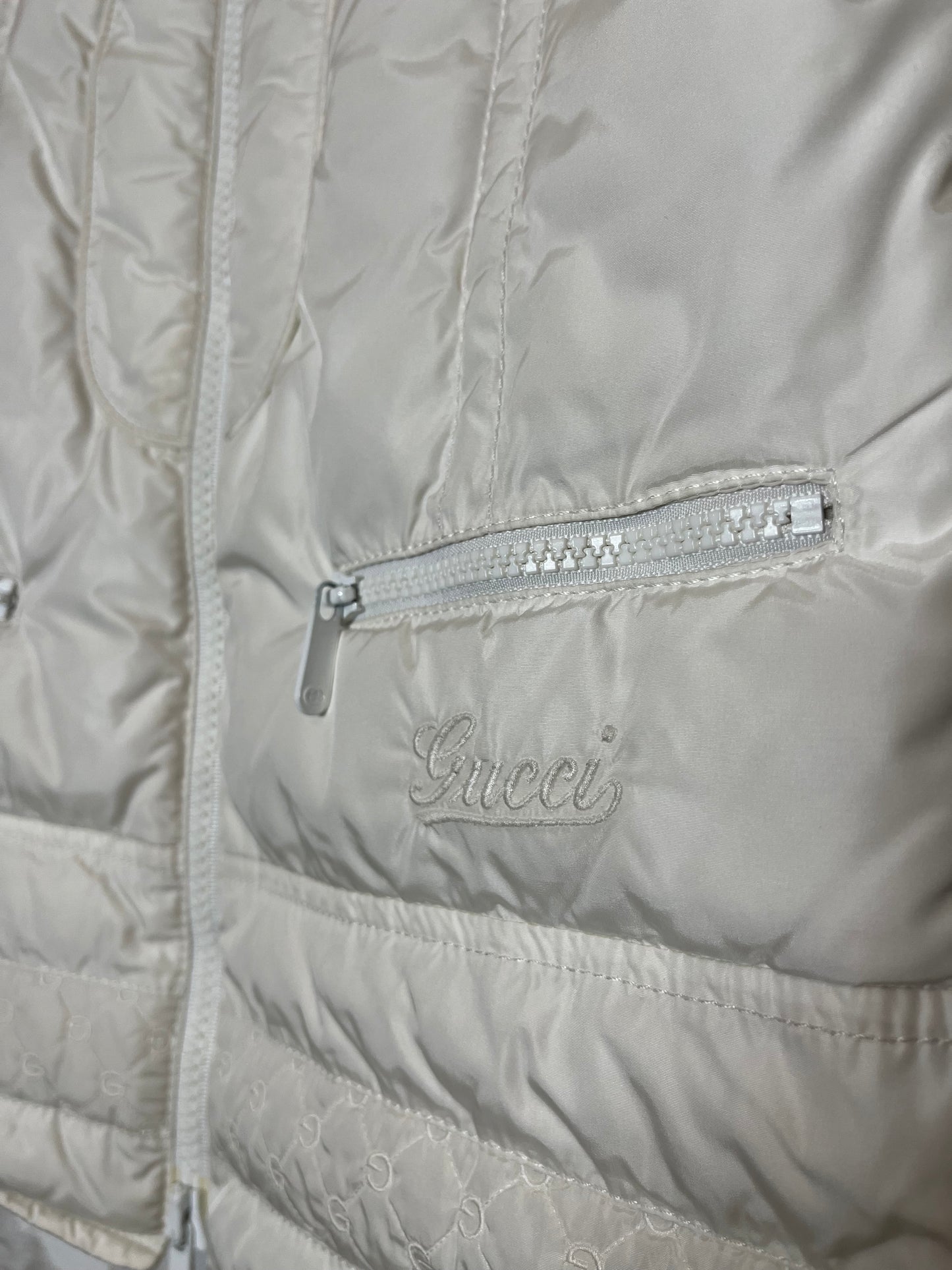 Gucci vintage embroidered puffer jacket - S