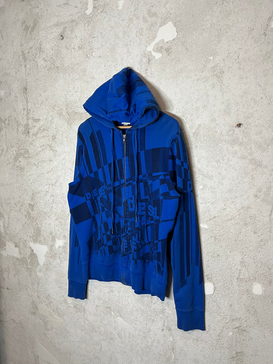 Diesel vintage 2000s 90s hooded zip-up sweatshirt 