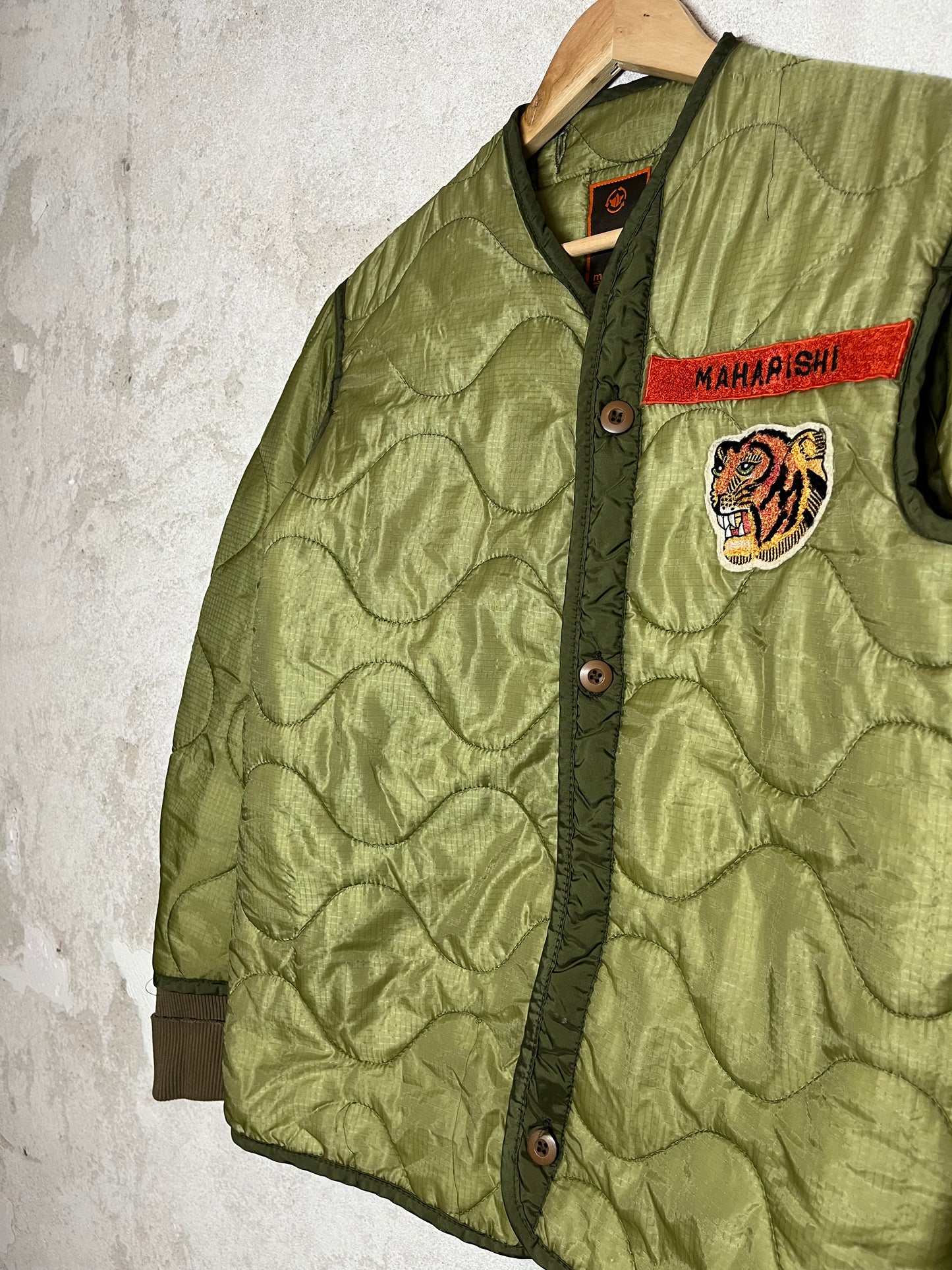 Maharishi vintage 2000s 90s retro upcycled liner tiger jacket - XS