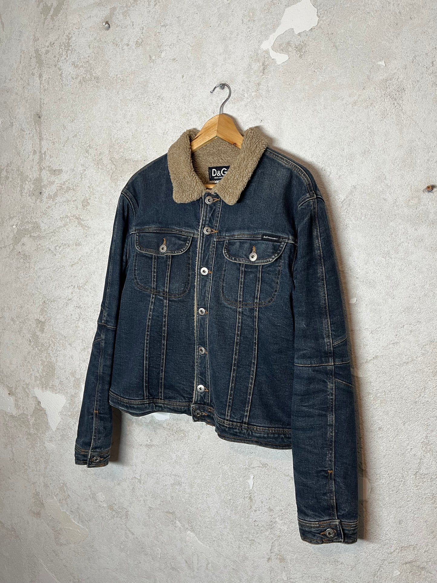 Dolce & Gabbana sherpa sherling denim jacket - L