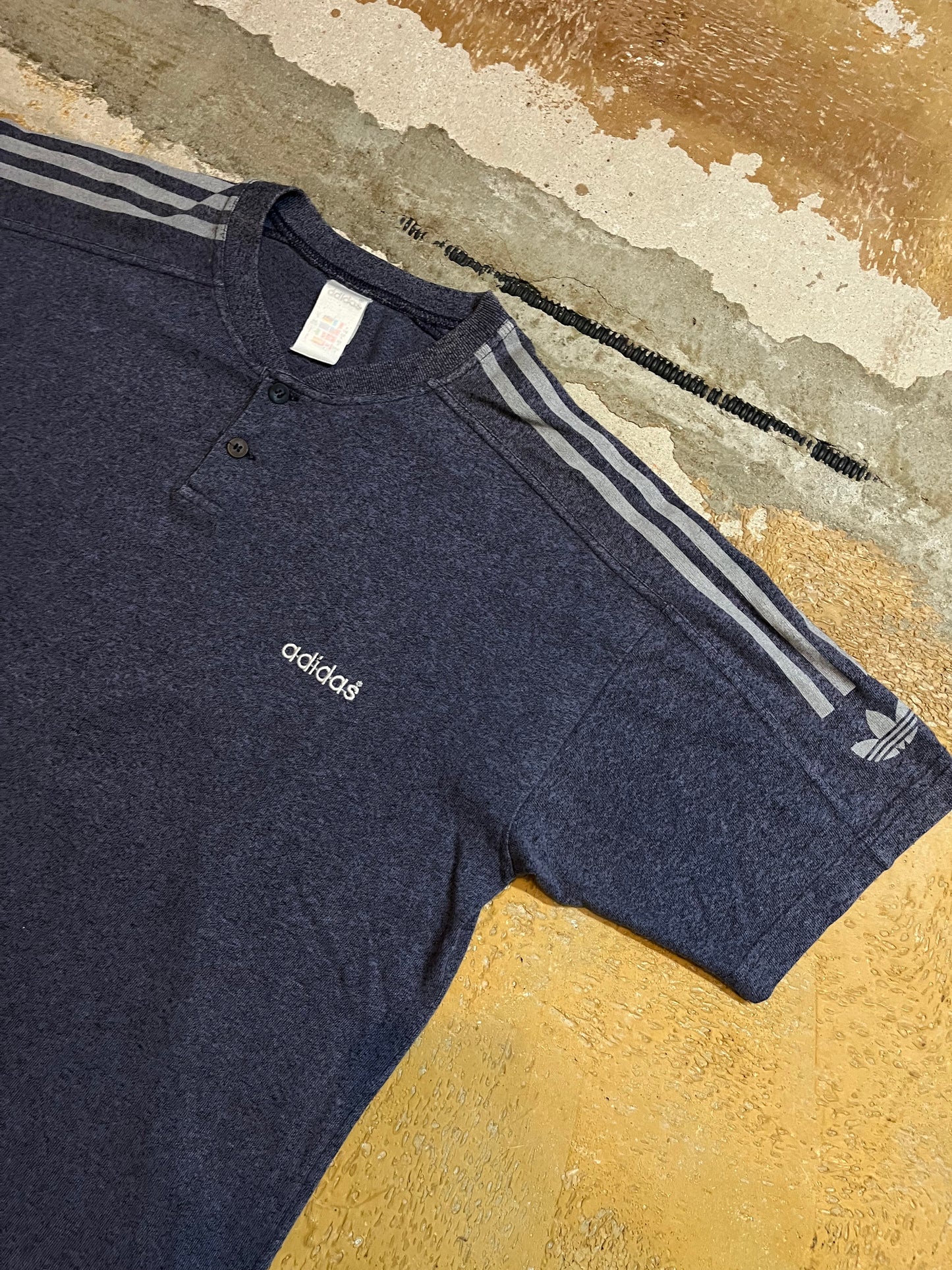 Adidas vintage striped tee shirt -