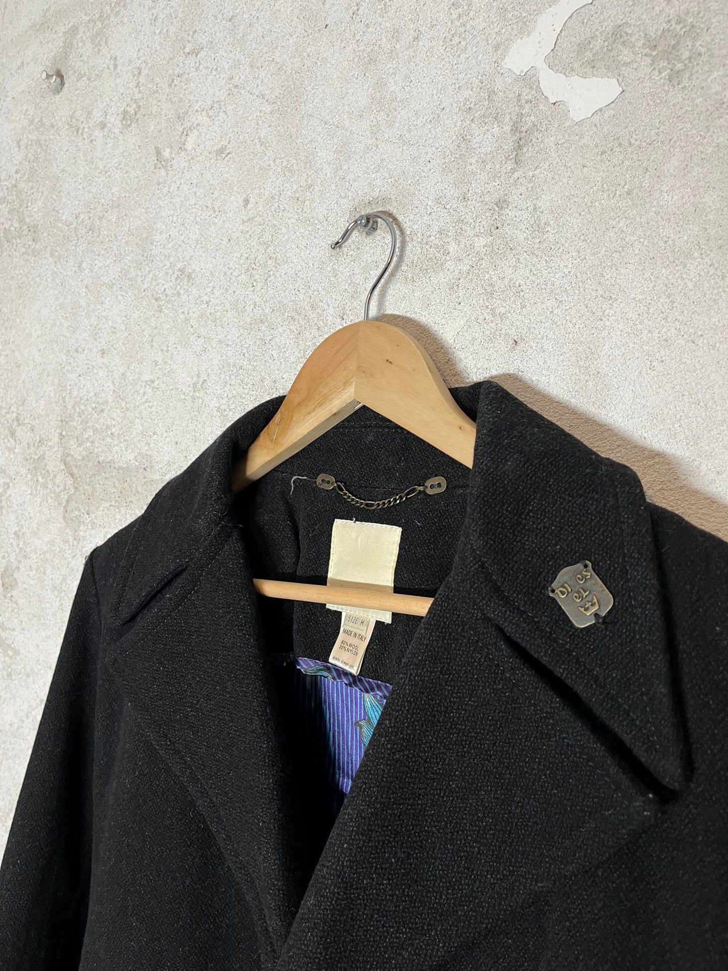 Diesel vintage 2000s wool trenchcoat jacket - M