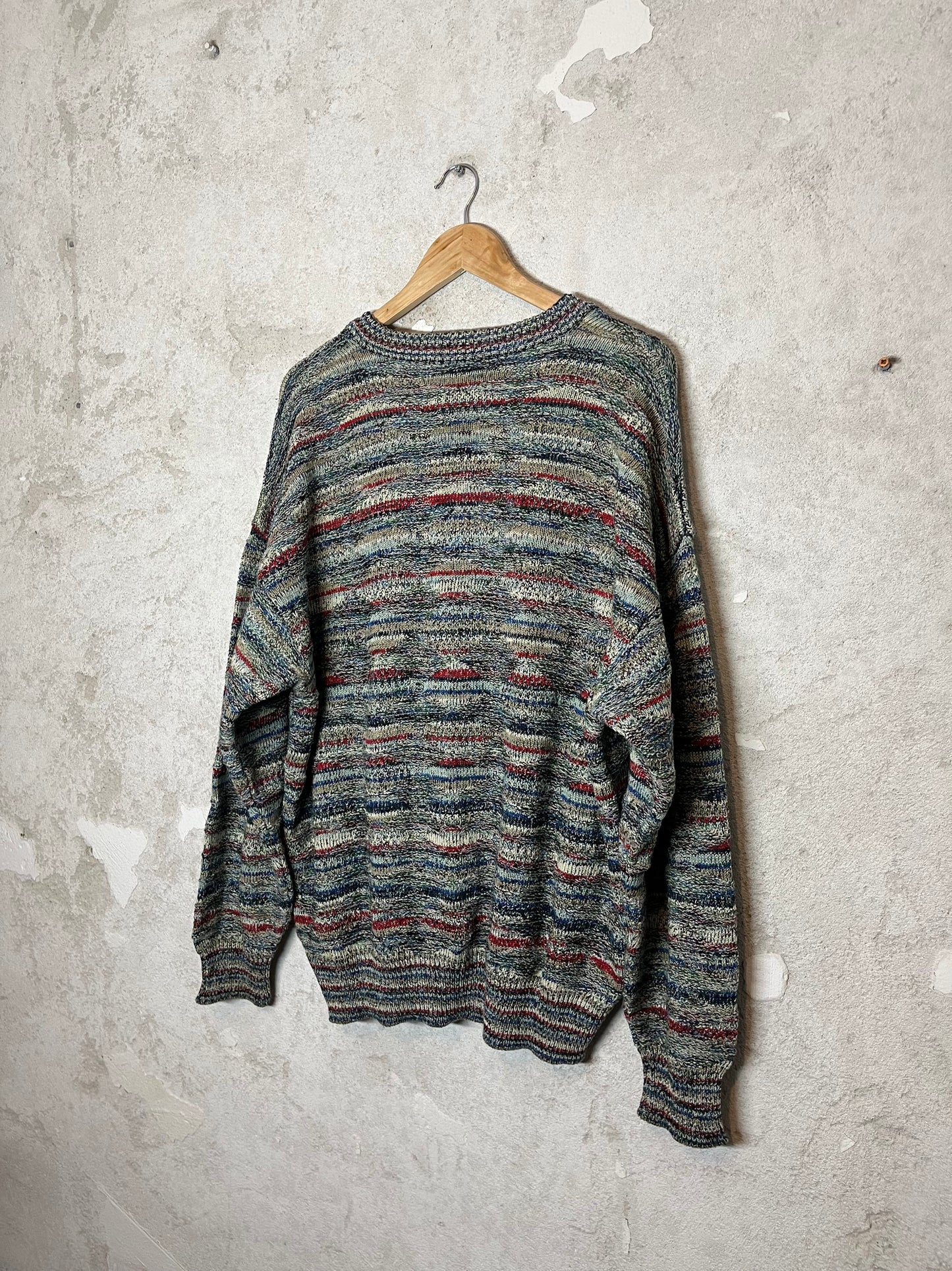 Missoni vintage retro V neck 90s 2000s knit sweatshirt - XXL