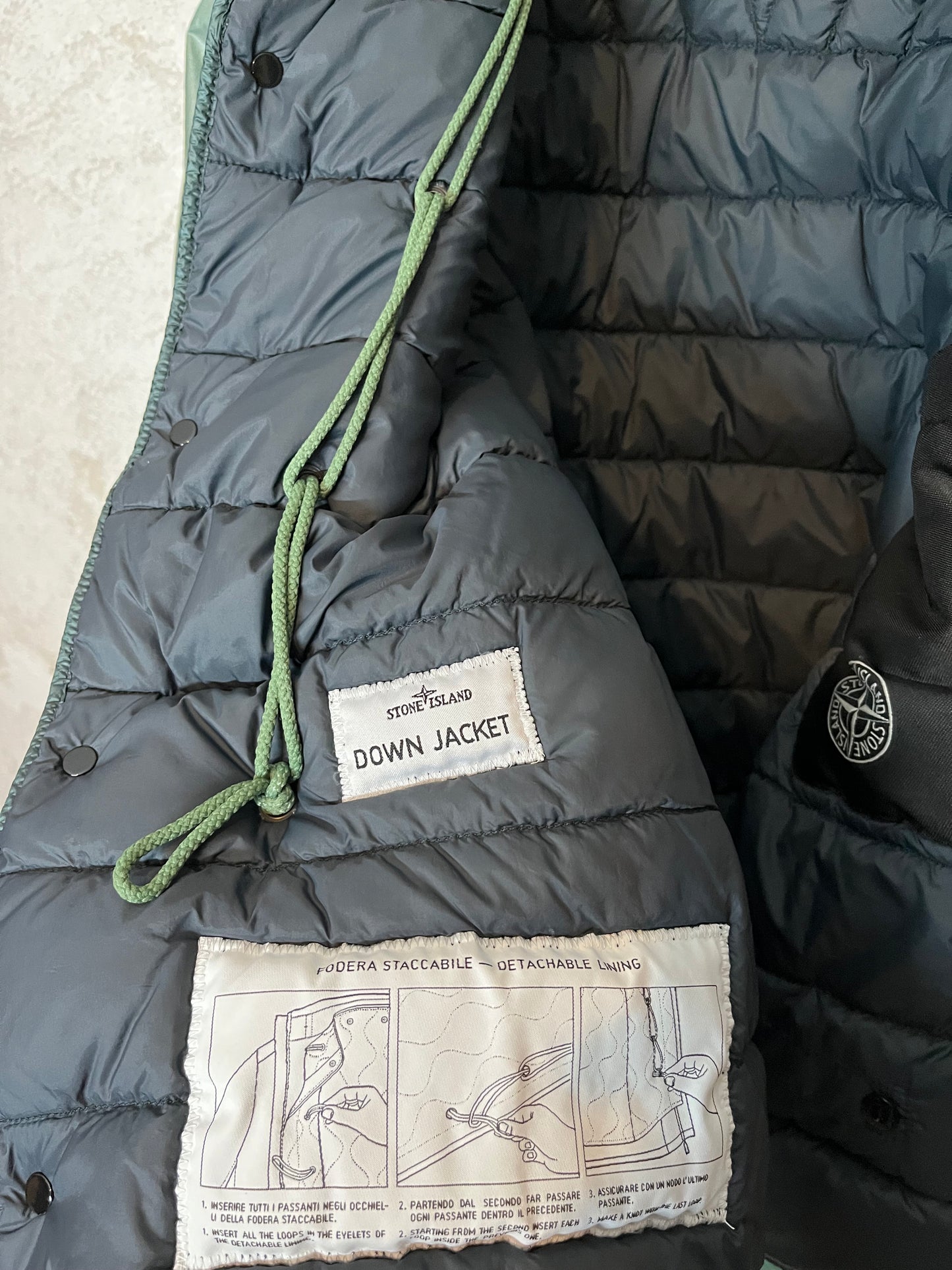 Stone Island 40th anniversary 82/22 2-in-1 rope lining winter jacket - L