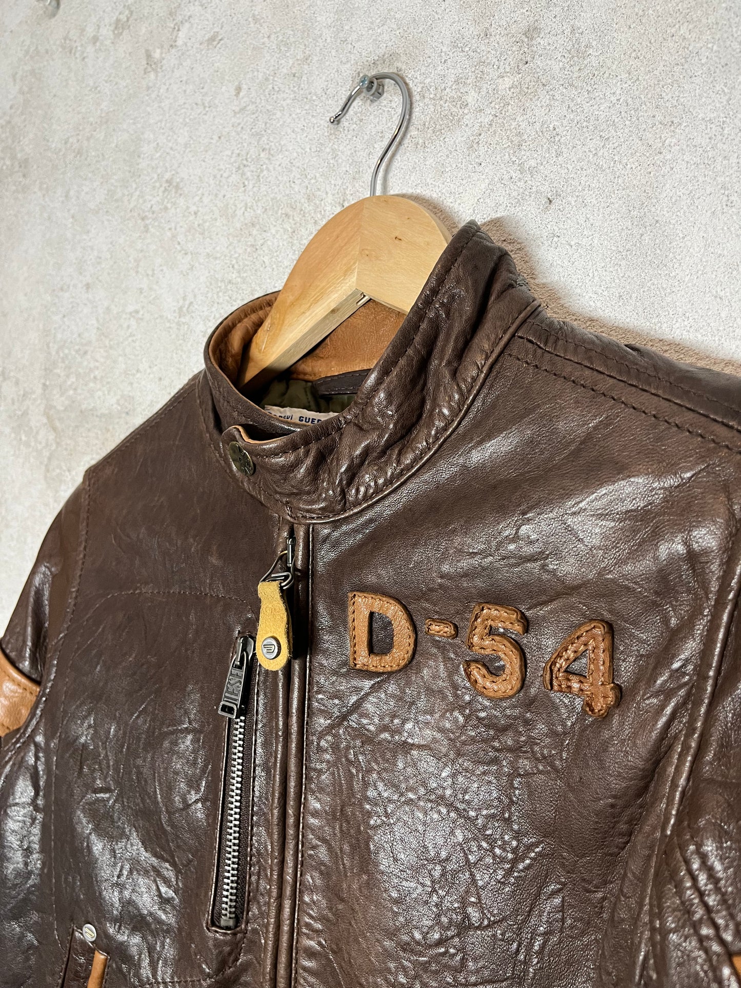 Diesel 2000s leather motor jacket - M