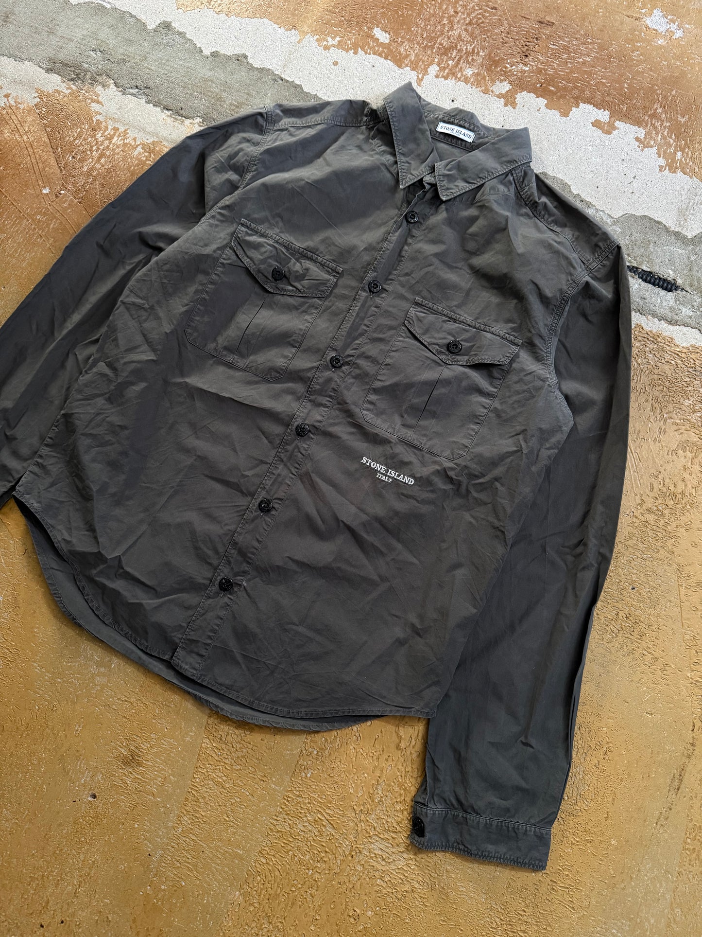 Stone Island italy embroidered overshirt - S