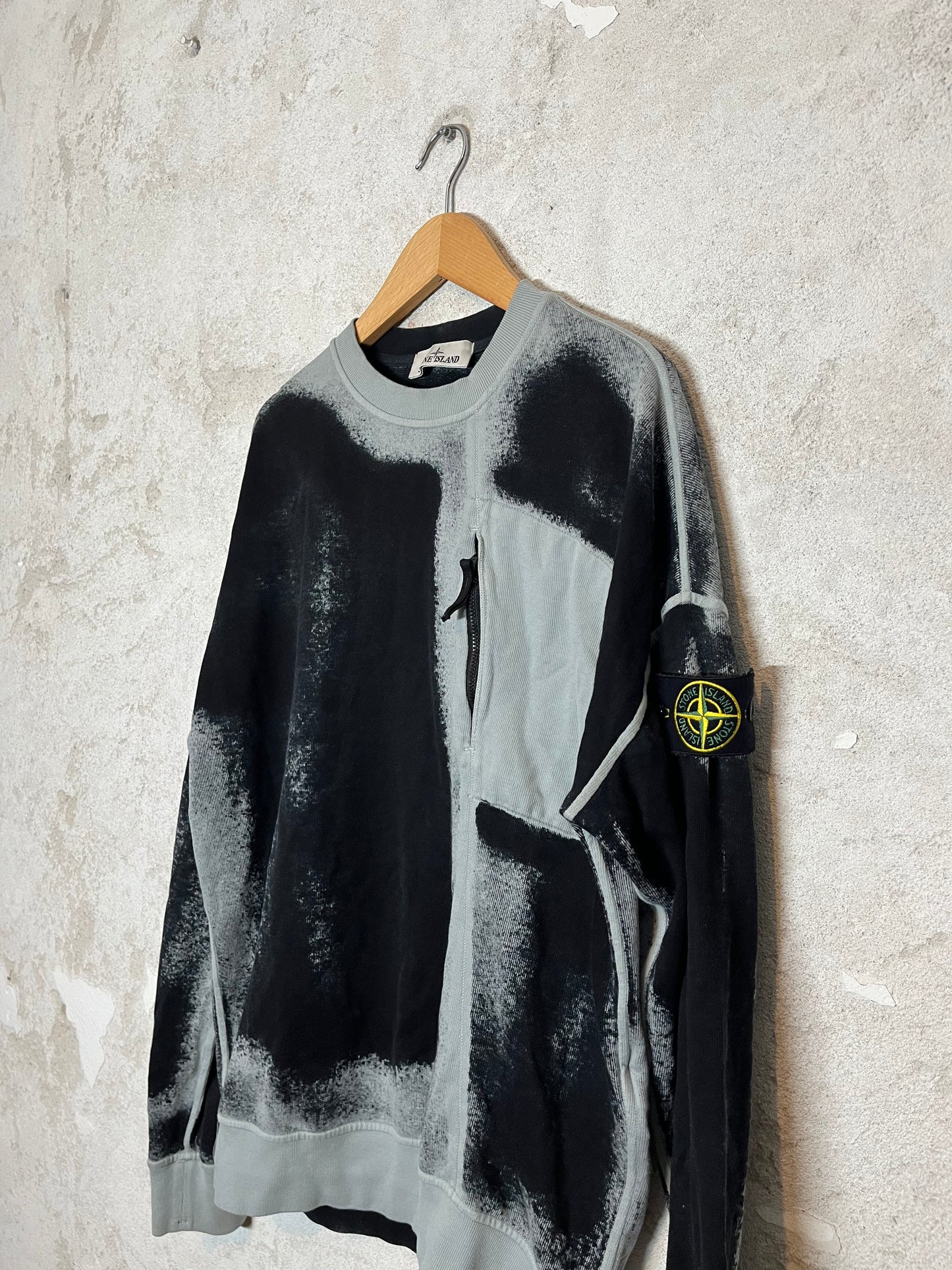 Stone Island hand sprayed airbrush sweater - M