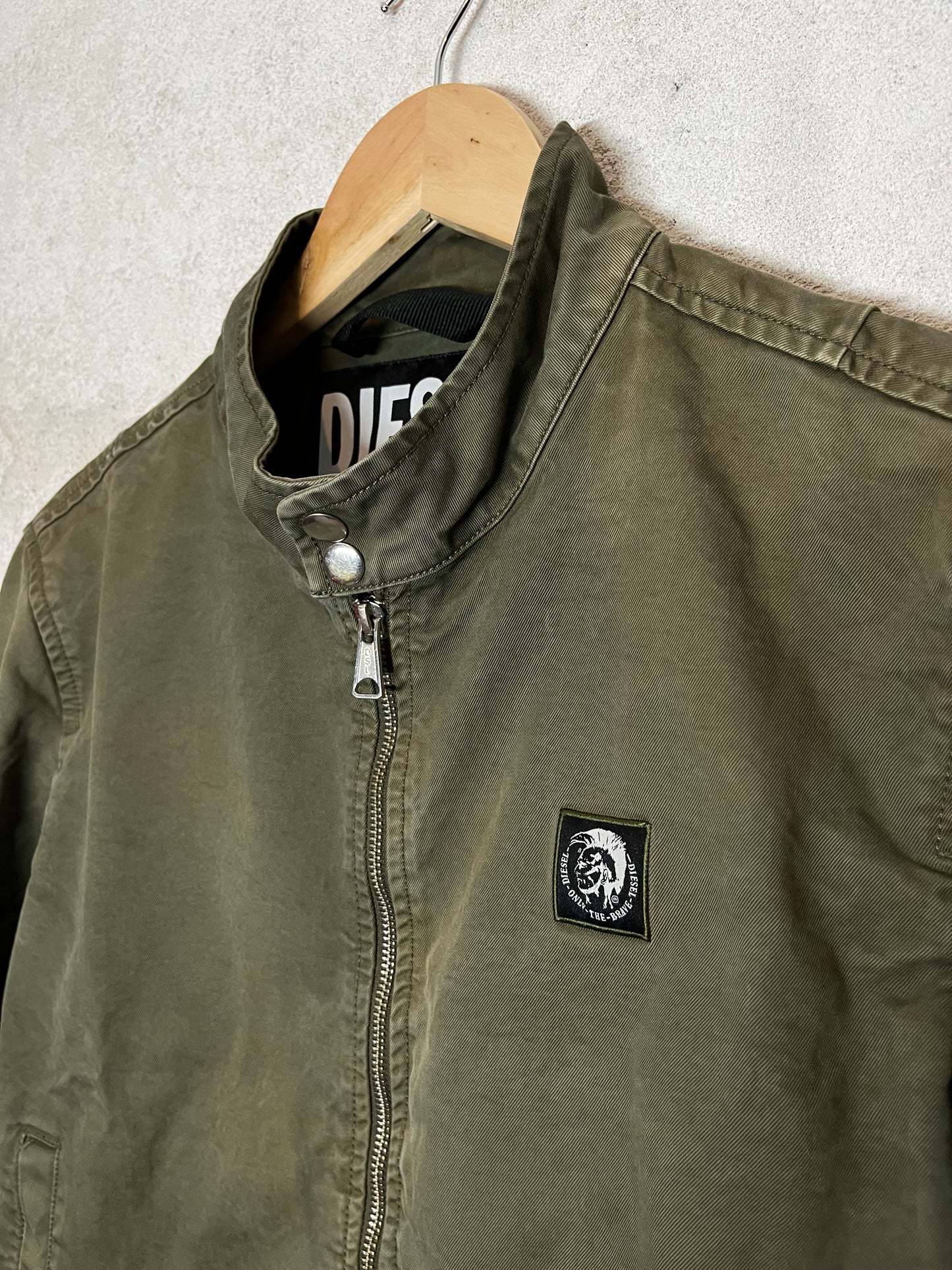 Diesel vintage cargo denim green jacket - M