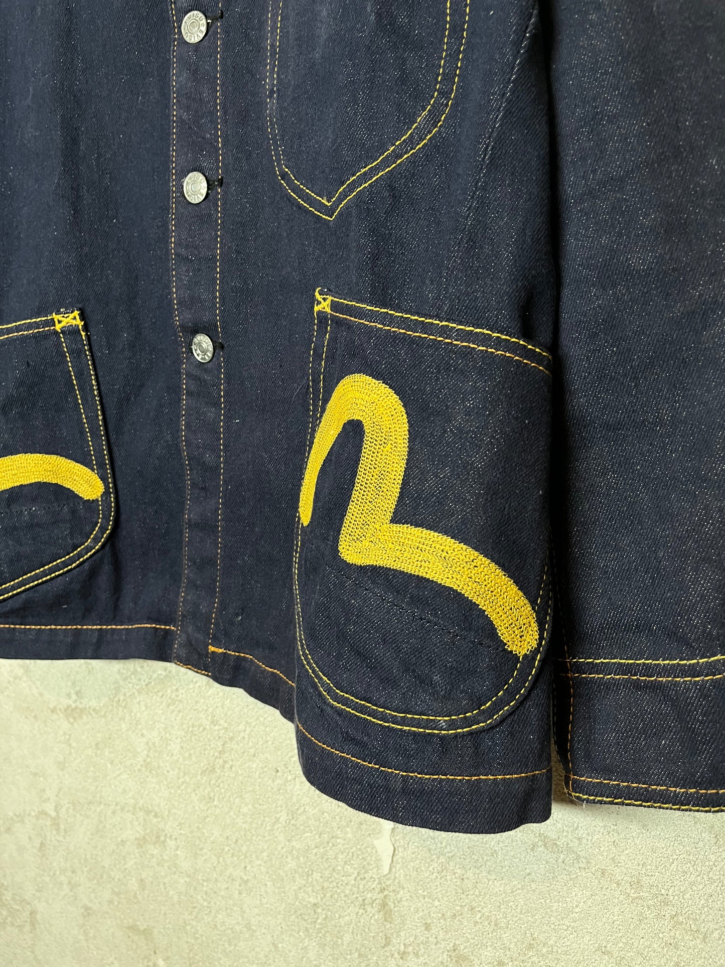 Evisu selvedge japanese denim jacket vintage - M