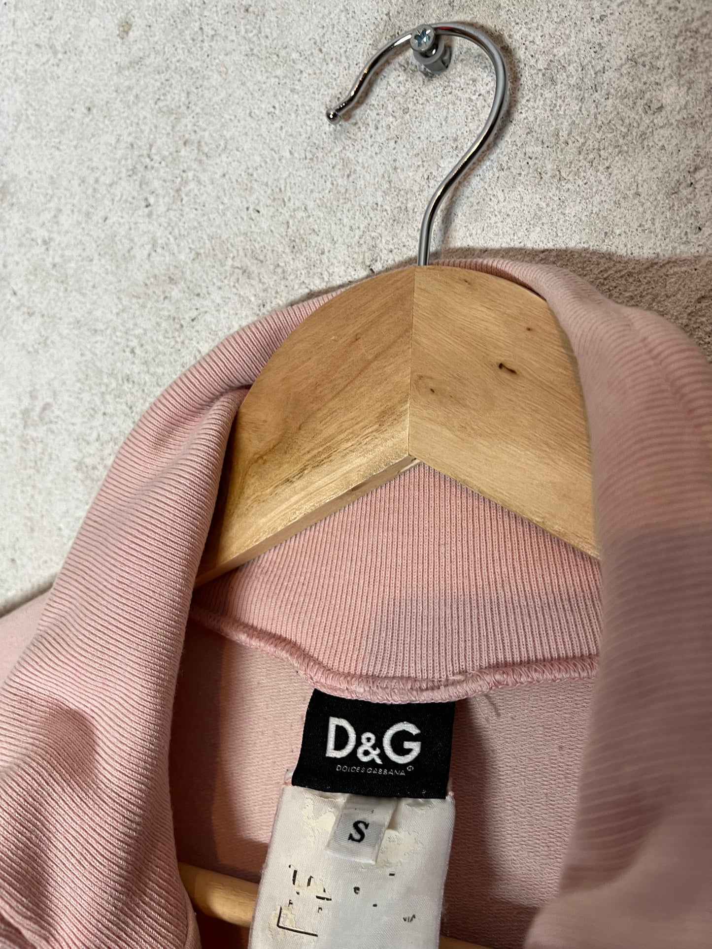 Dolce & Gabanna 2000s pink zip up sweater - XS