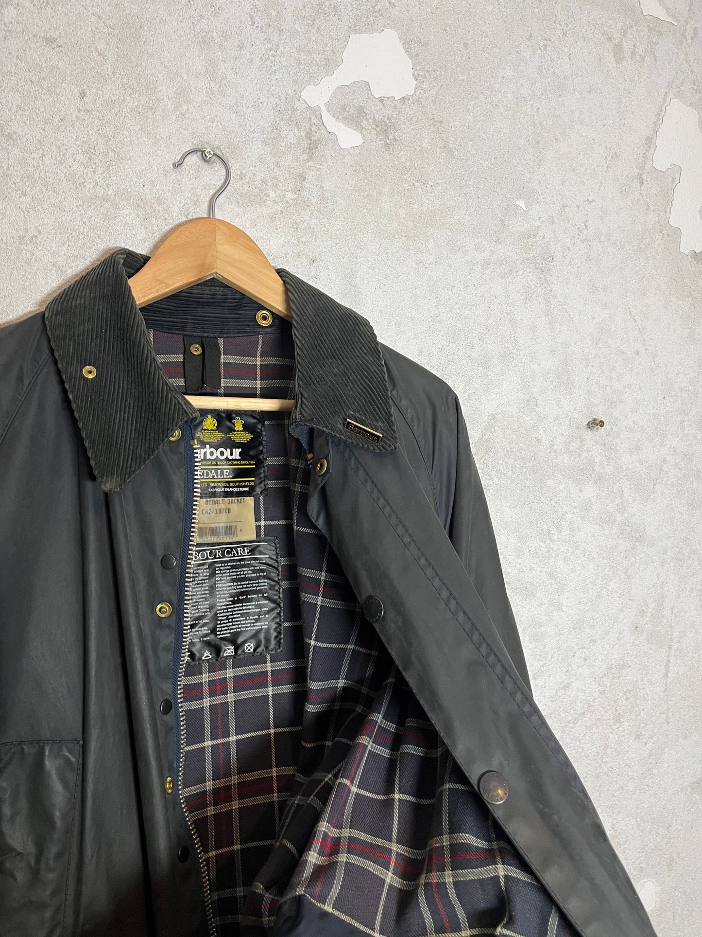 Barbour Bedale vintage waxed hunting jacket - L/XL