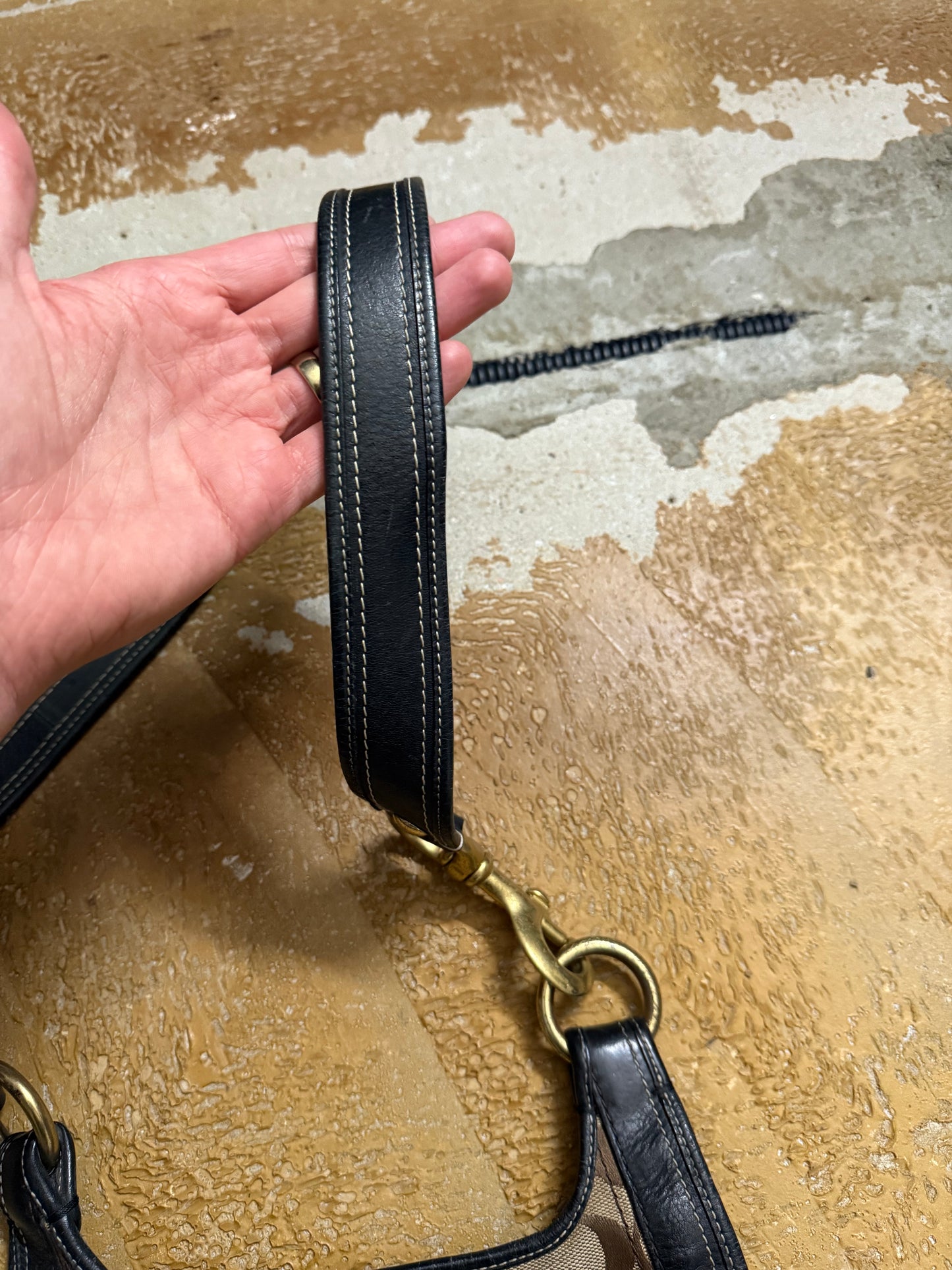 Coach vintage monogram leather bag