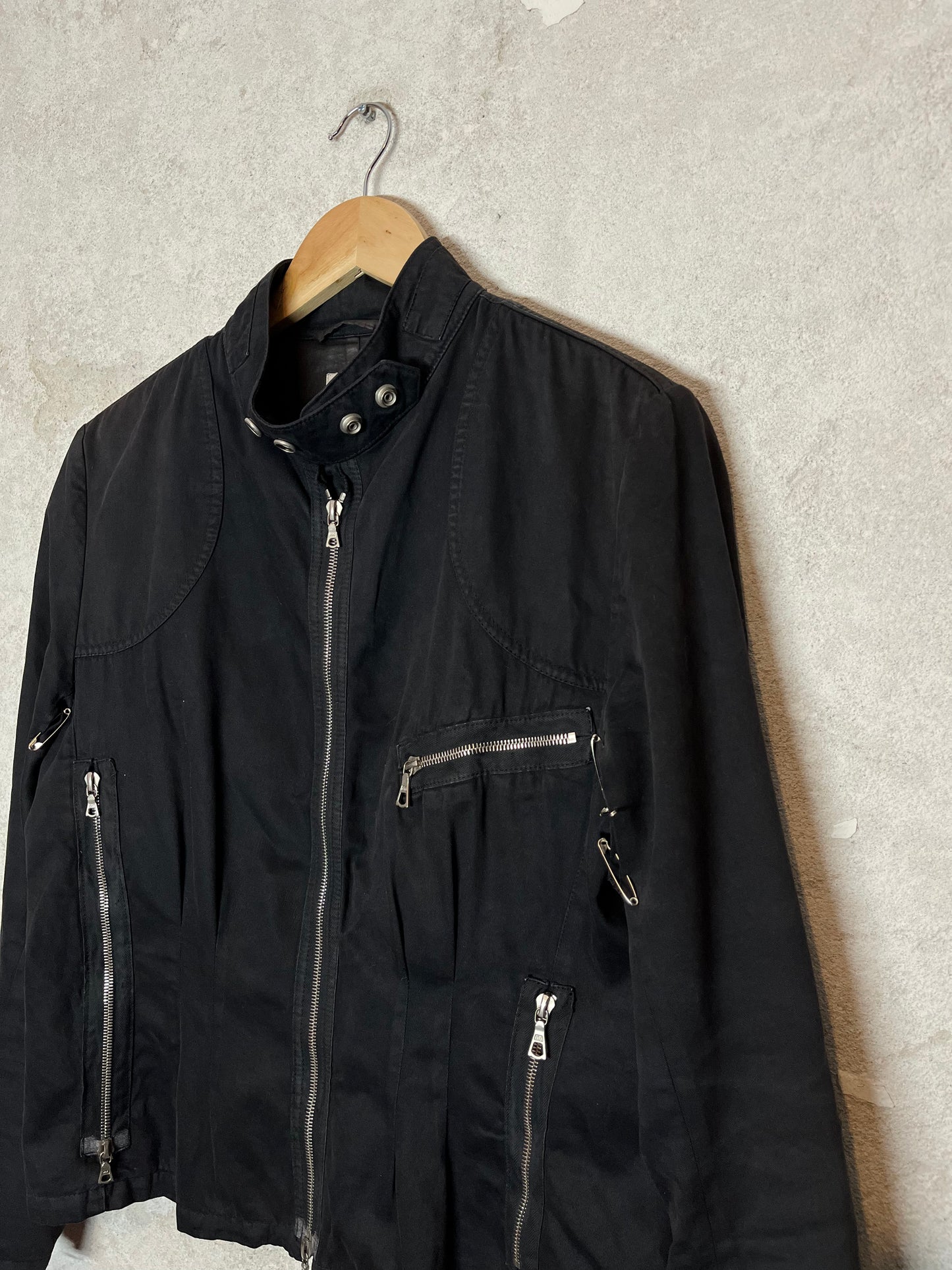 Dries van Noten archive multi zip safety pin jacket