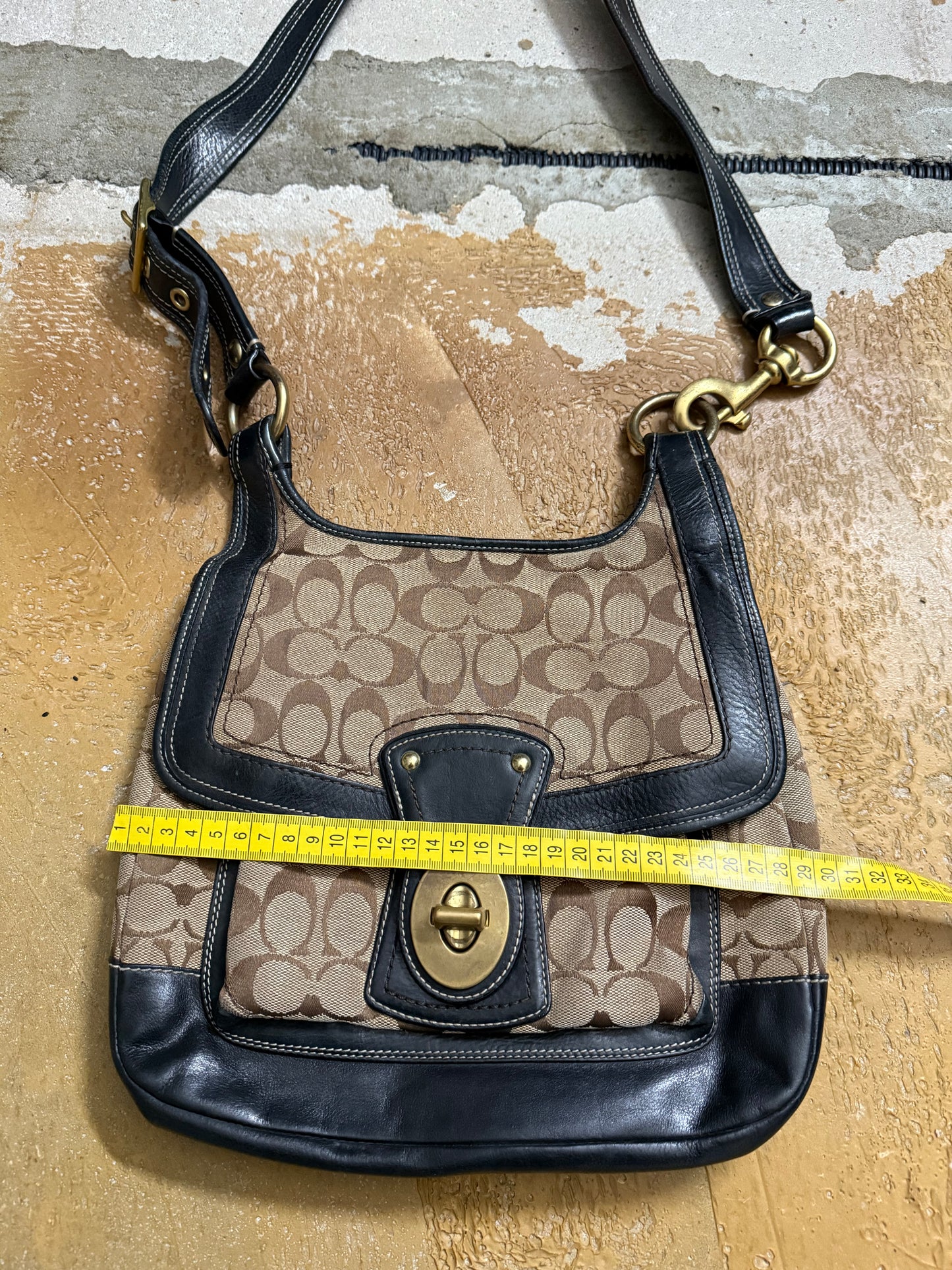 Coach vintage monogram leather bag