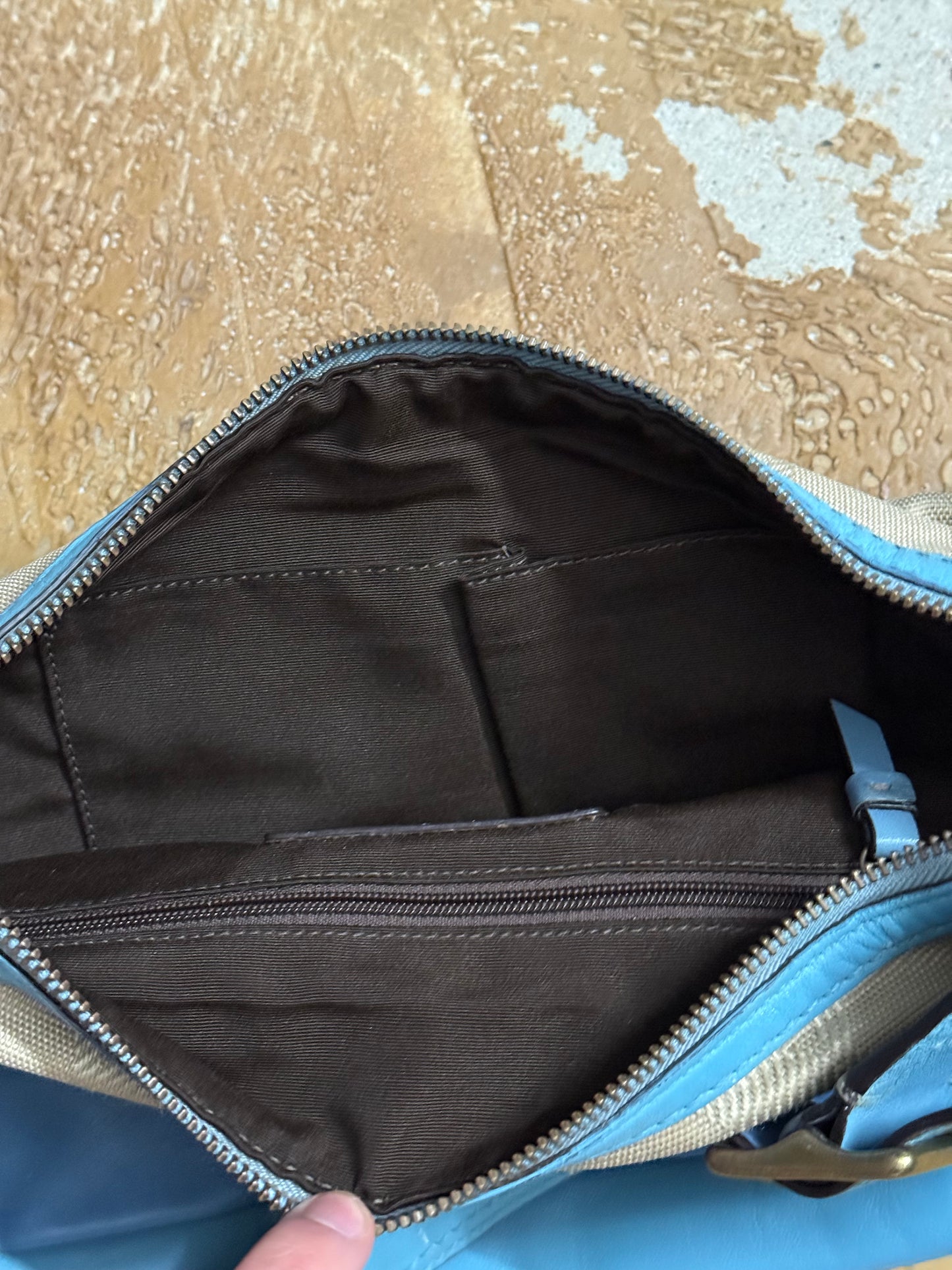 Coach vintage monogram blue bag