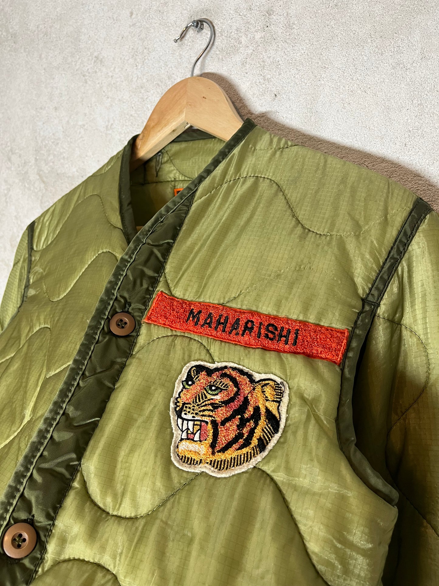 Maharishi vintage 2000s 90s retro upcycled liner tiger jacket - XS