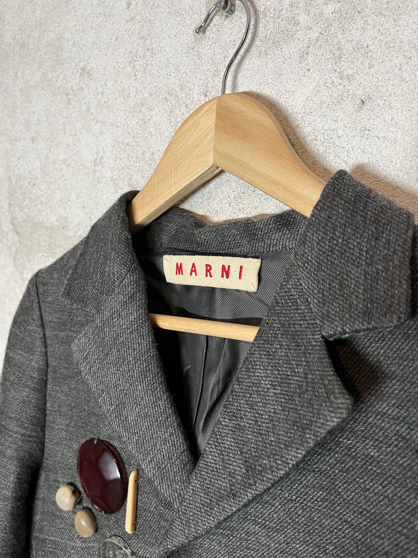 Marni 100% wool beaded blazer jacket - S