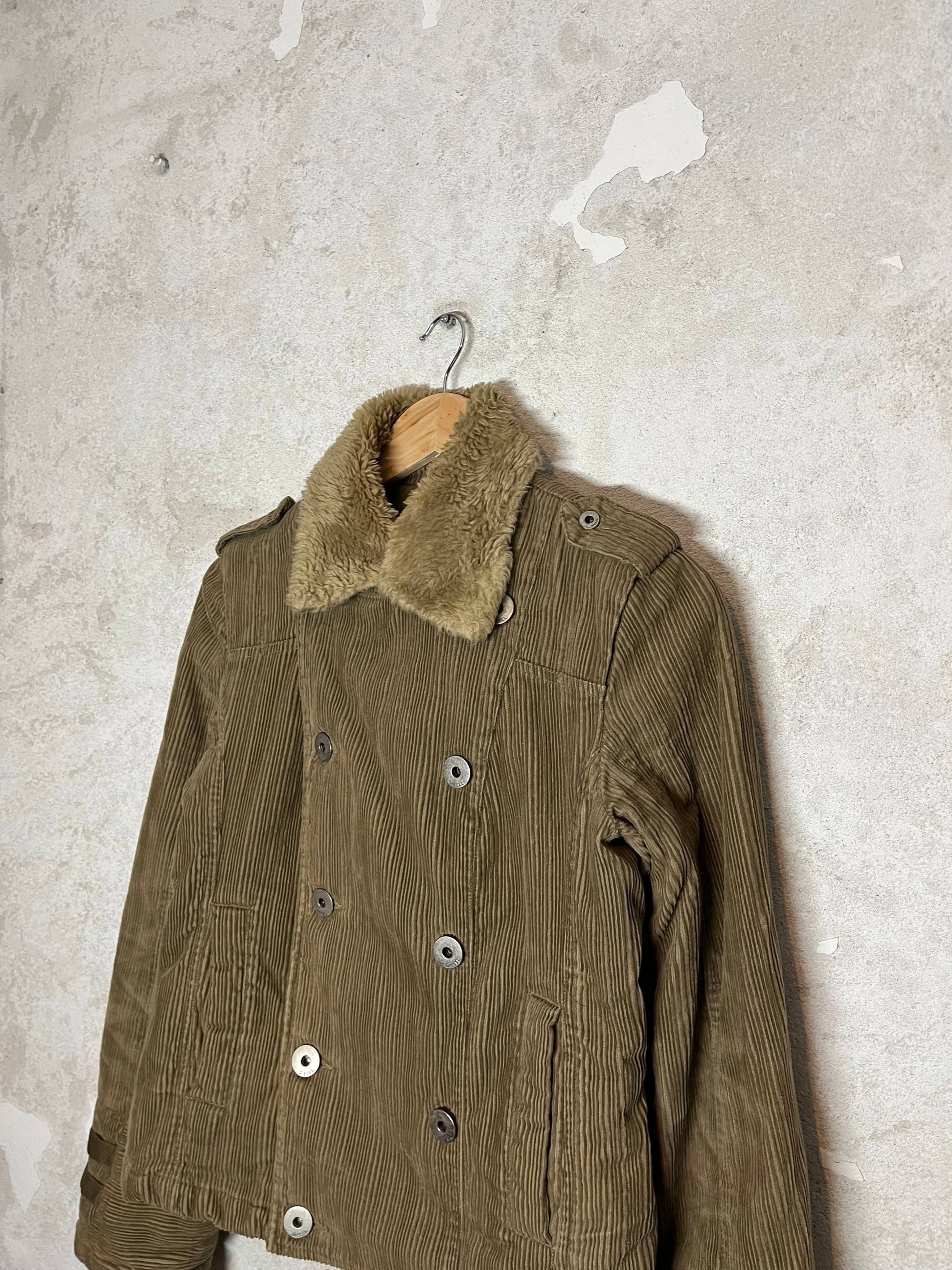 Diesel vintage 2000s sherpa sherling corduroy jacket