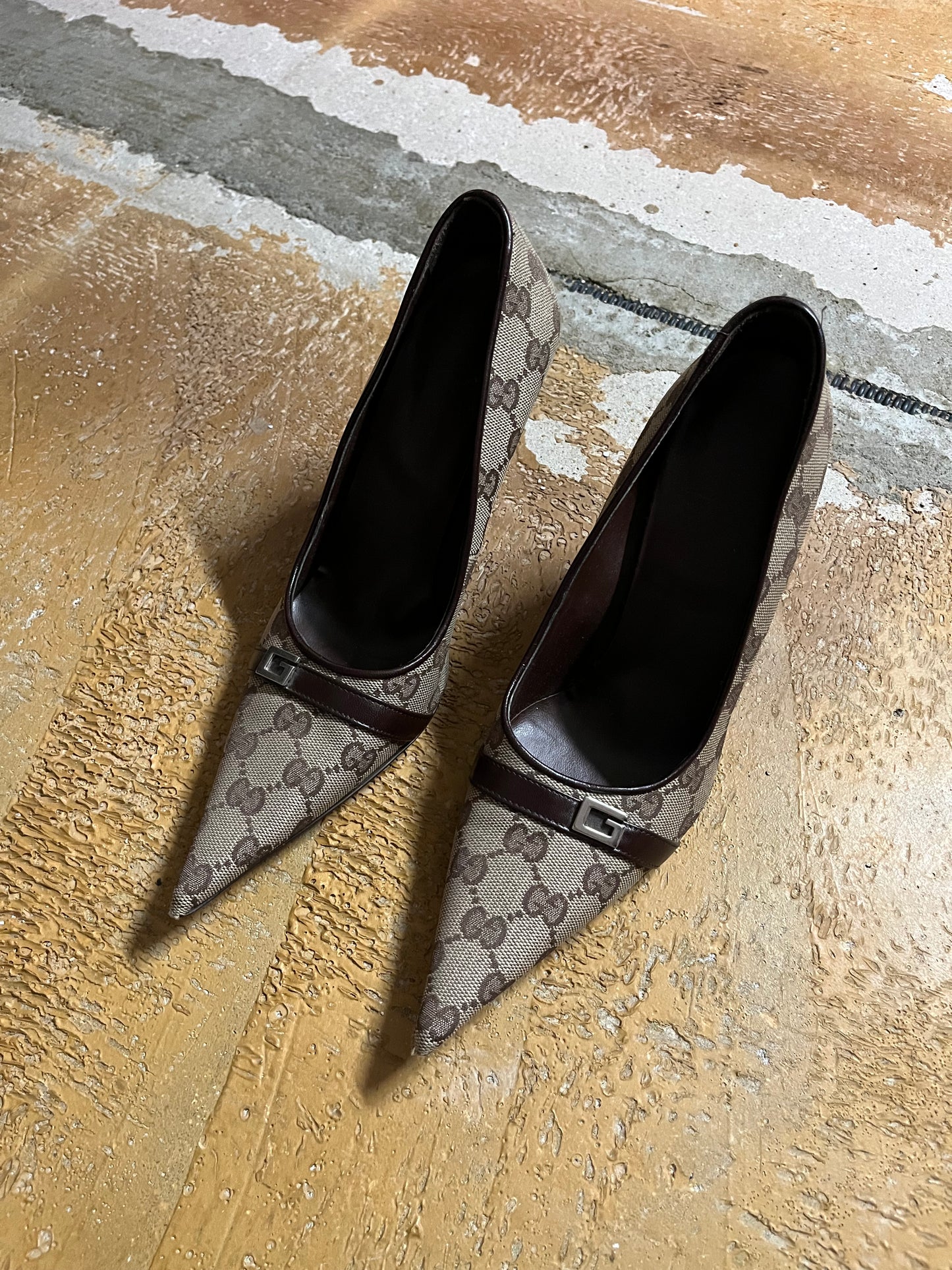 Gucci kitten heels vintage monogram - 38