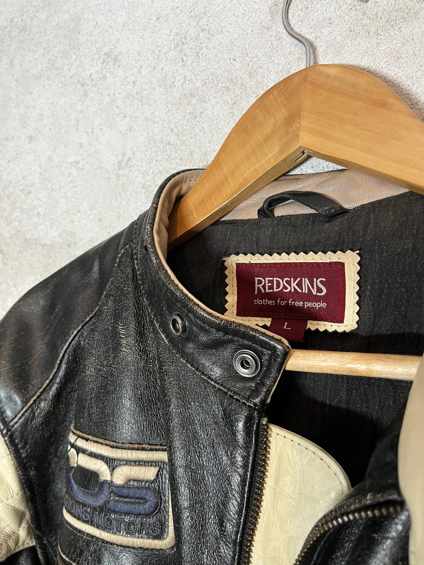 Redskins vintage leather motor jacket - L