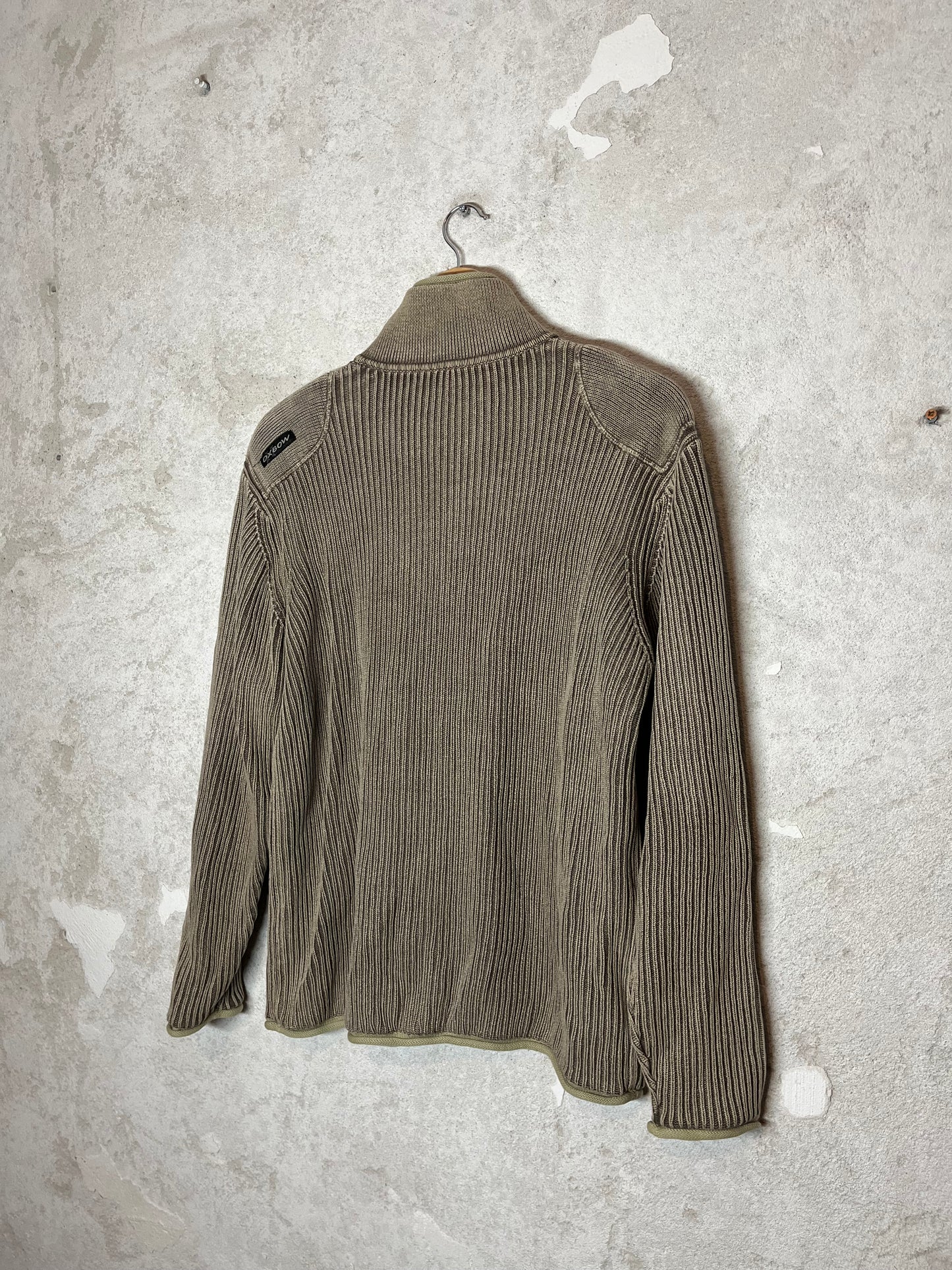 Oxbow ribbed knit zip-up sweater - XL