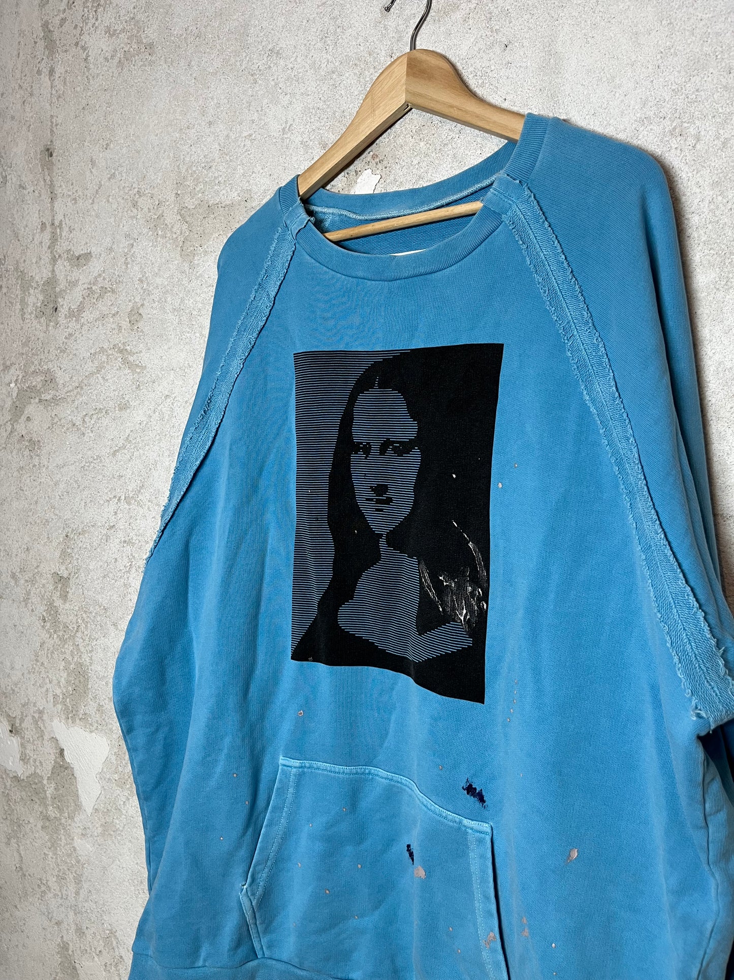 Maison Martin Margiela FW16 Mona Lisa paint splatter sweater - XL